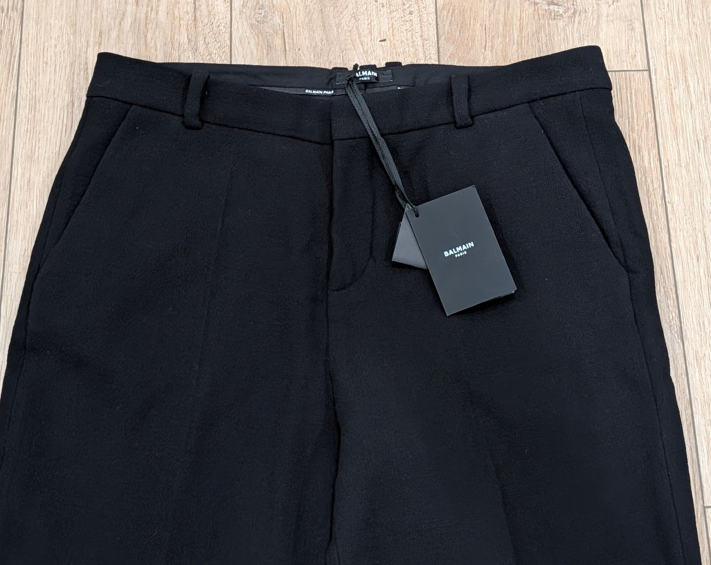 Balmain Balmain Tapered Cropped Trouser Pants Black 50 US 34 Size US 34 / EU 50 - 2 Thumbnail