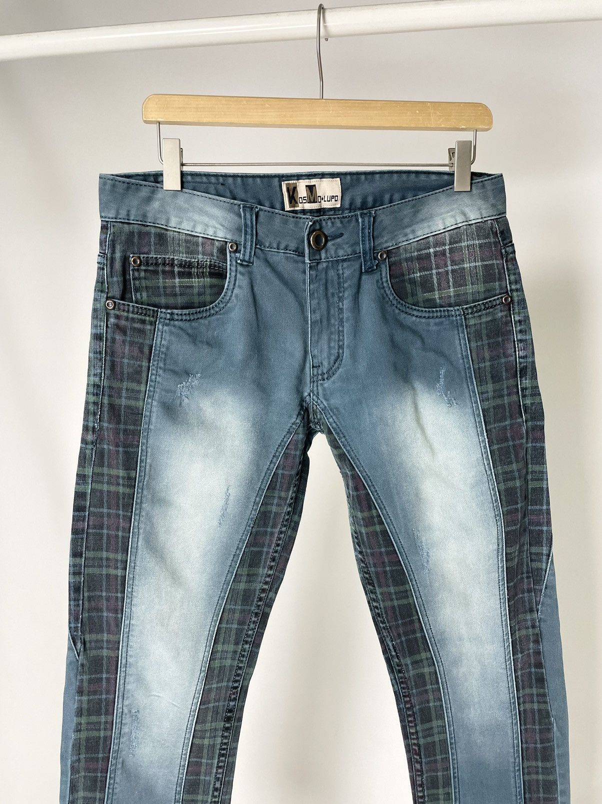 Kapital Kos Mo Lupo Vintage Slim Fit Patchwork Kapital Style Jeans Size US 32 / EU 48 - 3 Thumbnail