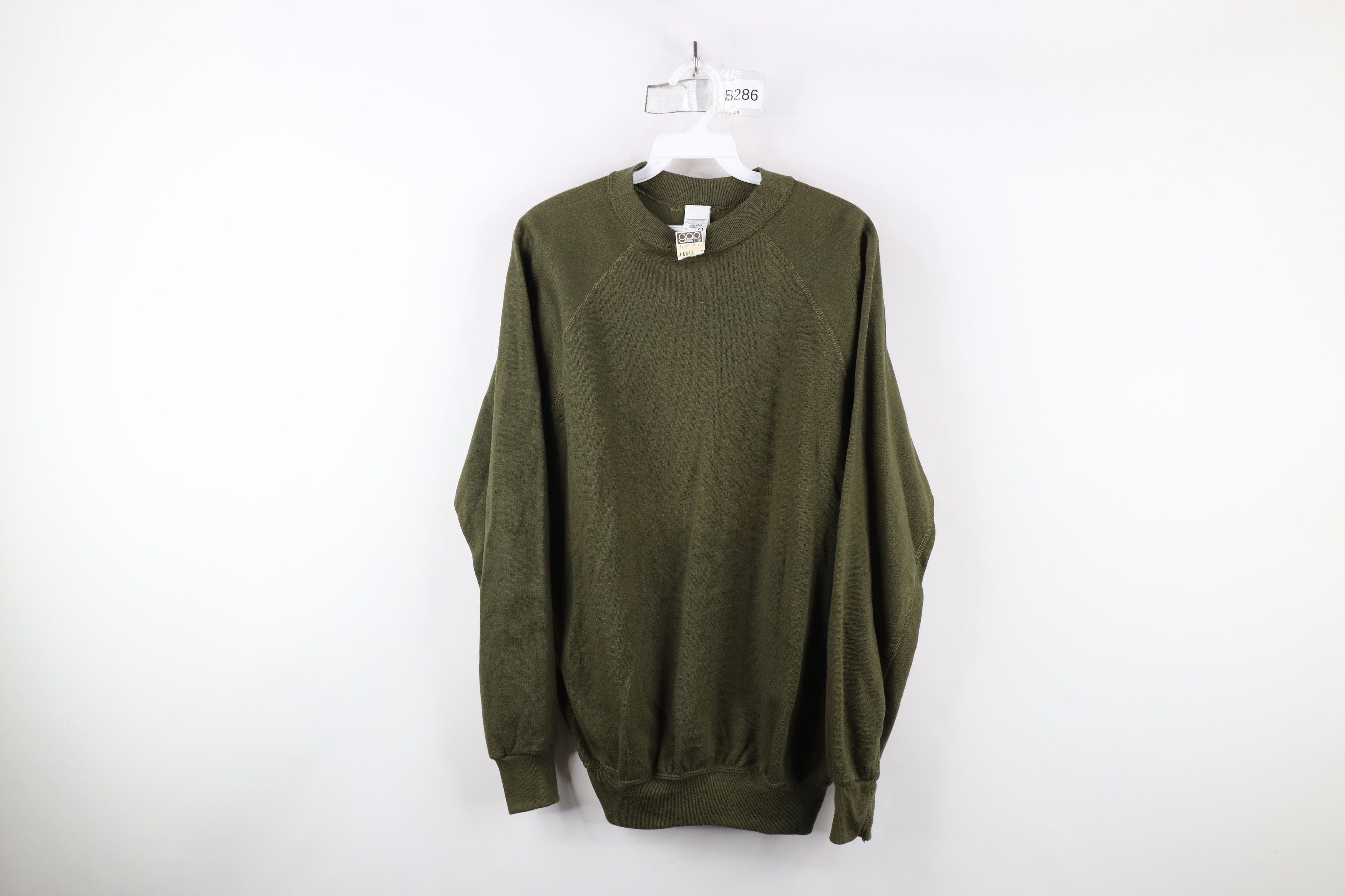 Gap × Vintage Deadstock Vintage 70s 80s Gap Crewneck Sweatshirt Olive USA Size US L / EU 52-54 / 3 - 1 Thumbnail