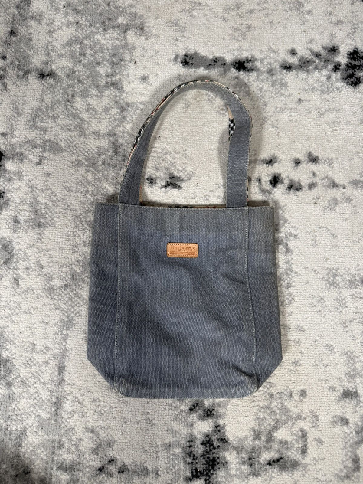 Burberry Vintage Burberrys Blue Label Canvas Checkered Mini Tote Bag Size ONE SIZE - 2 Thumbnail