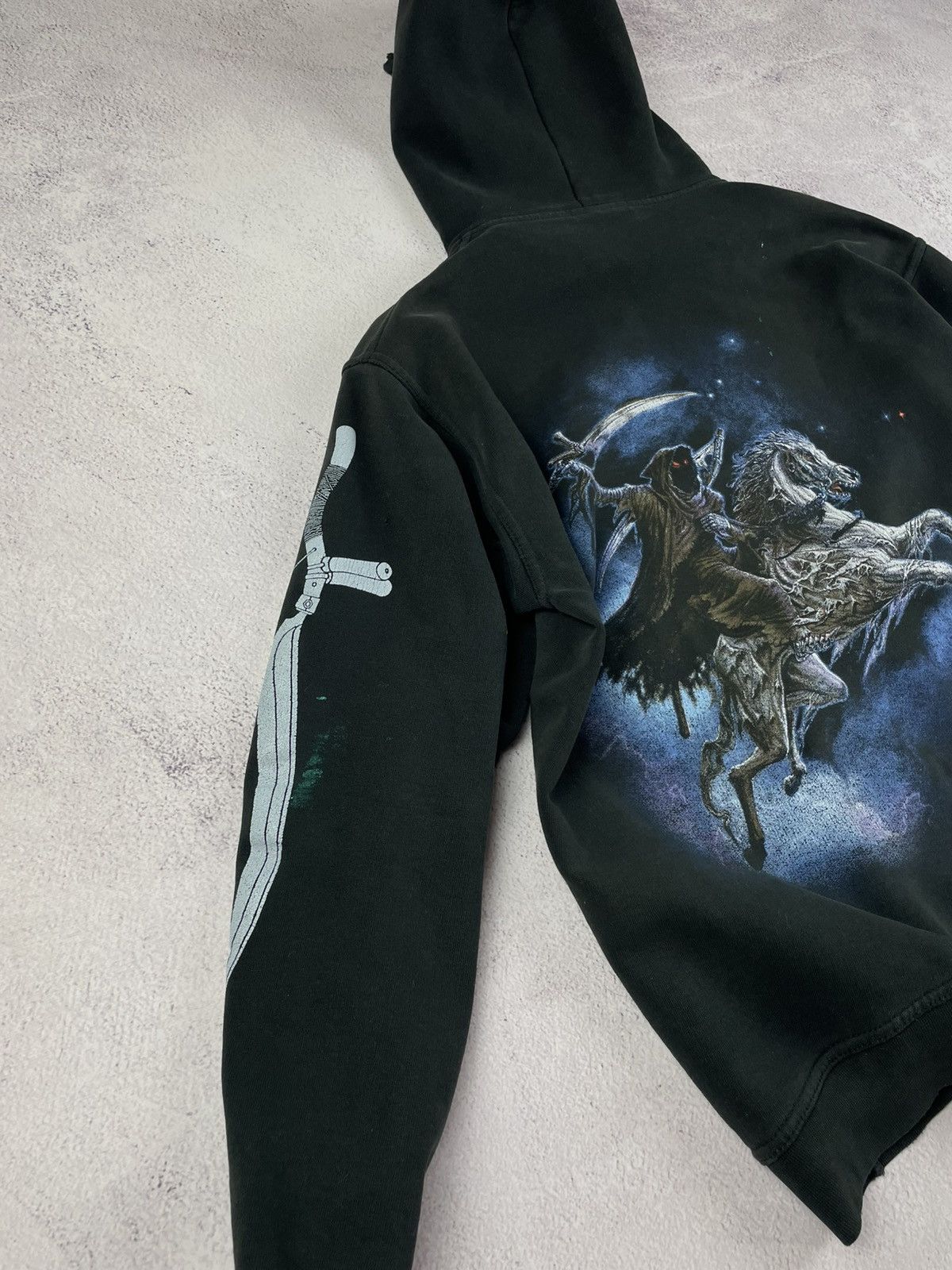 Alchemy Equipment × Designer × Vintage Vintage Alchemy Gothic The Fourth Horseman Hoodie,Black,Sz L Size US L / EU 52-54 / 3 - 14 Thumbnail