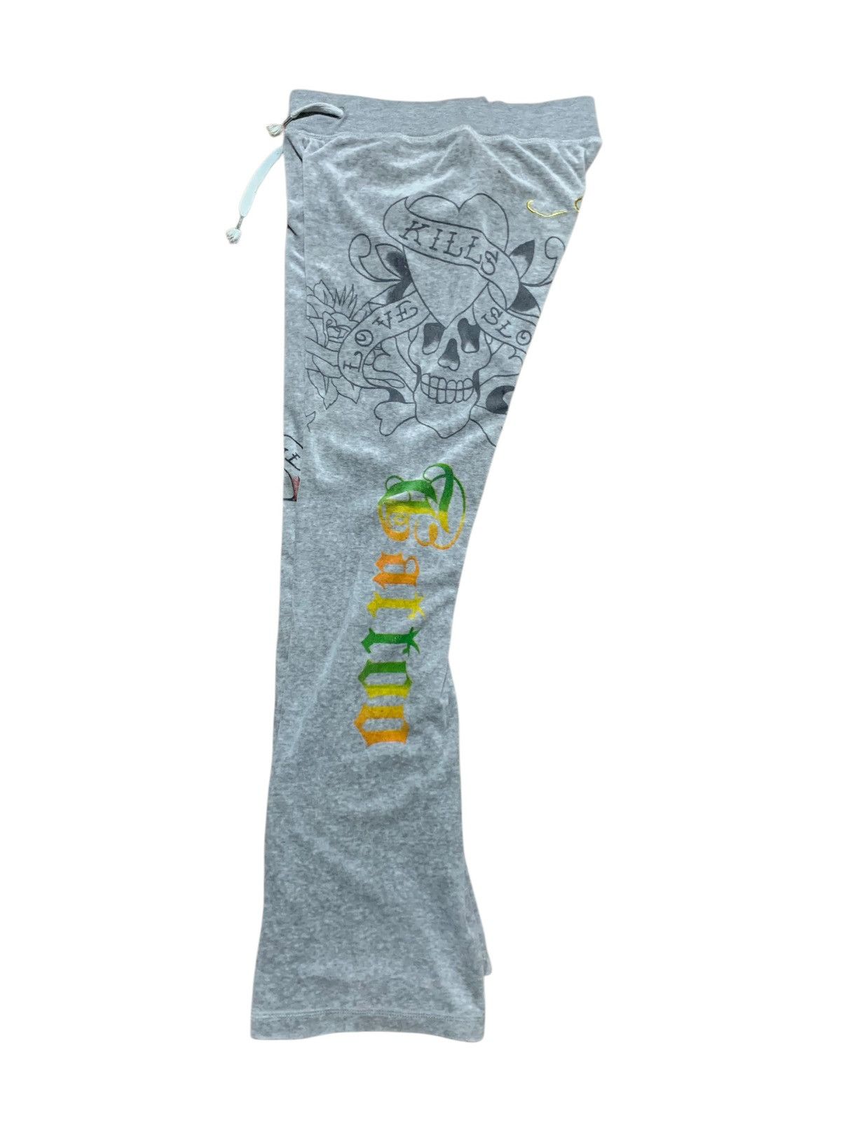 Ed Hardy Vintage Ed Hardy LOVE KILLS SLOWLY flared sweat pants Size US 28 / EU 44 - 7 Thumbnail