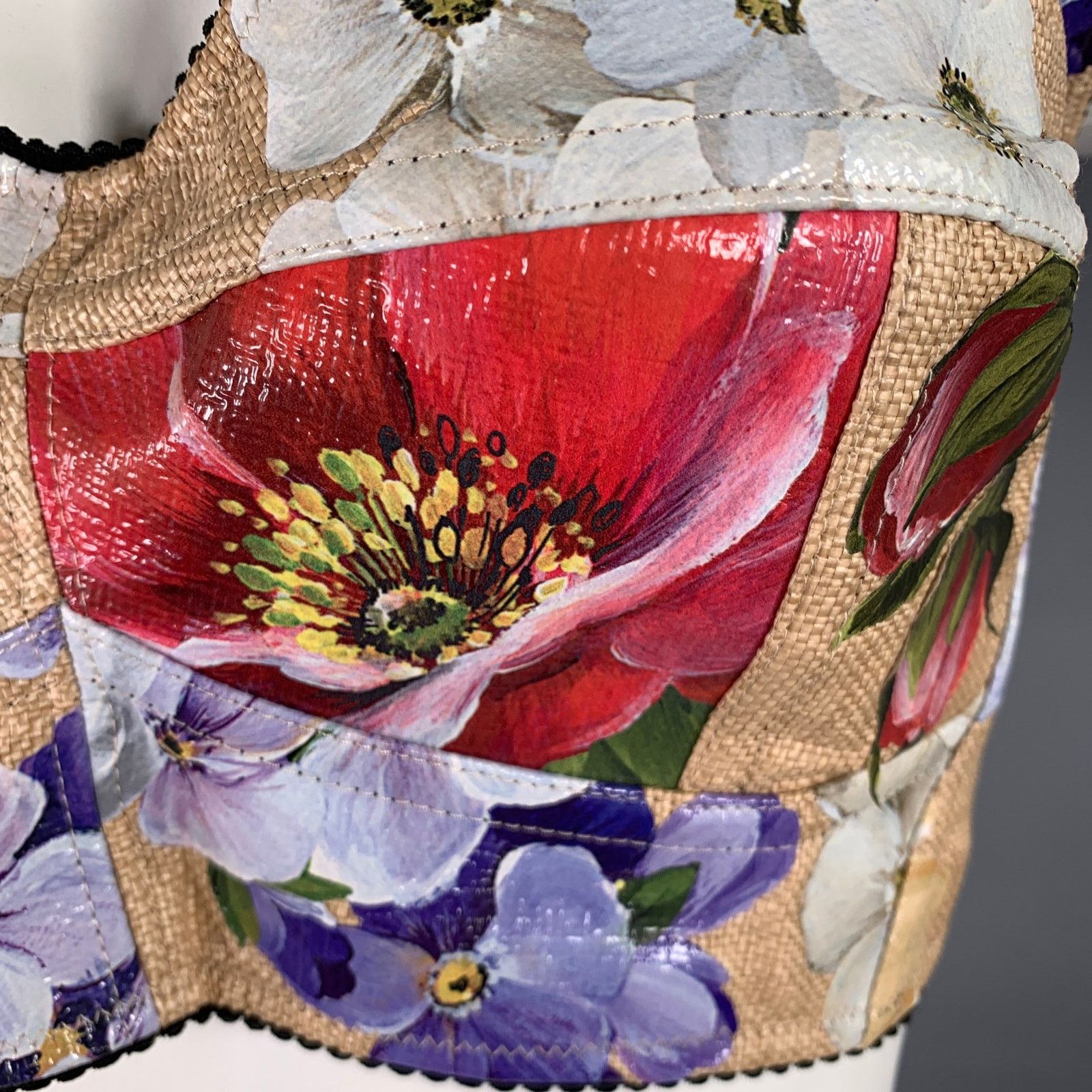 Dolce & Gabbana DOLCE & GABBANA Multi Color Nylon Blend Floral Bralette Size M / US 6-8 / IT 42-44 - 2 Thumbnail