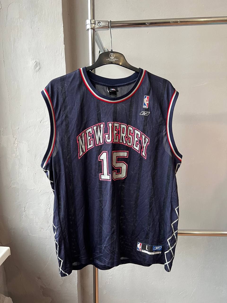 NBA VINTAGE NEW JERSEY NETS #15 CARTER REEBOK BASKETBALL JERSEY Size US L / EU 52-54 / 3 - 2 Thumbnail