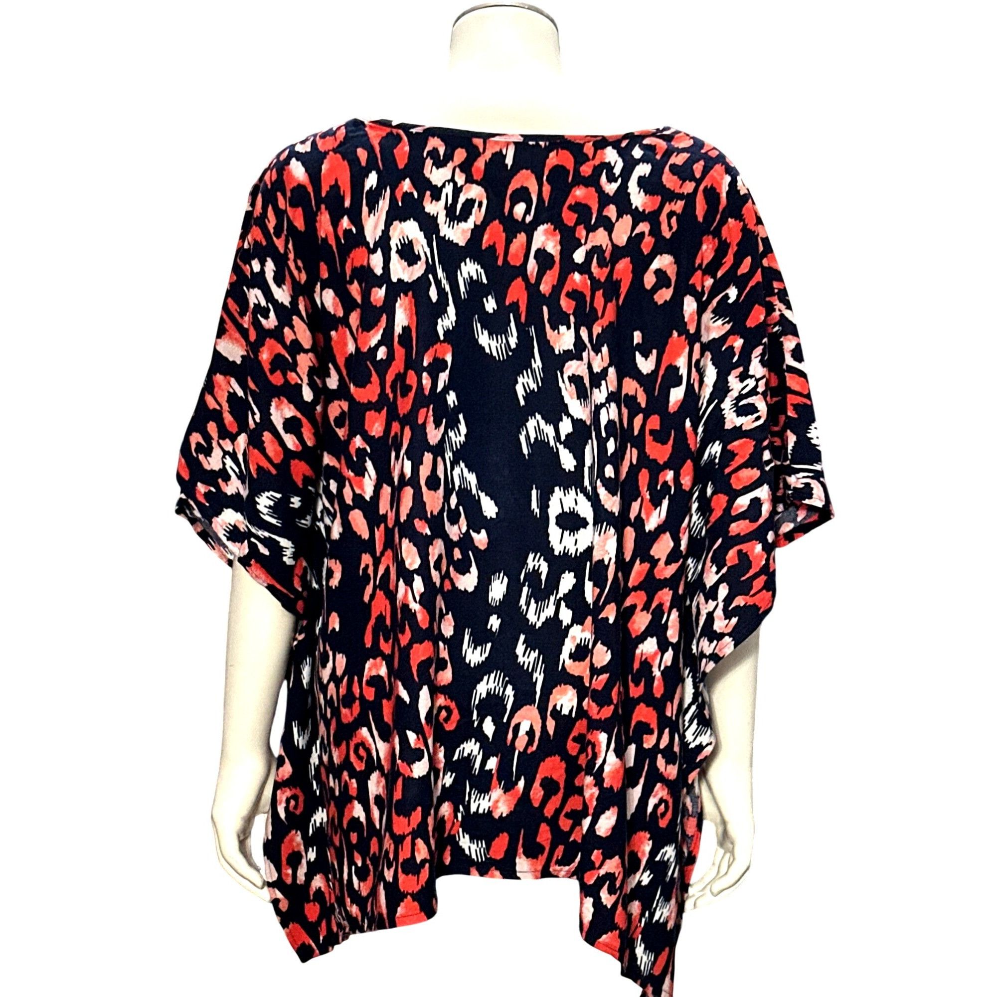 Other CCC Chic Trendy Red Ruby Leopard Cheetah Print Kimono Blouse Size 3XL / US 20-22 - 3 Thumbnail