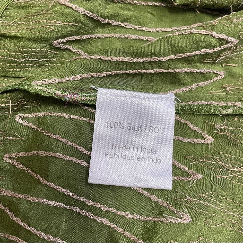 Other New Namrata Joshipura Green Silk Sequins Tunic Blouse Size Size S / US 4 / IT 40 - 8 Thumbnail