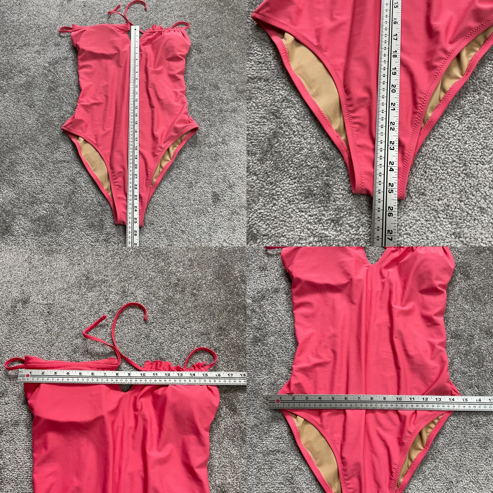 Old Navy Old Navy Swimsuit Womens Large Solid Pink Padded One Piece Backless Bathing Suit Size L / US 10 / IT 46 - 8 Thumbnail