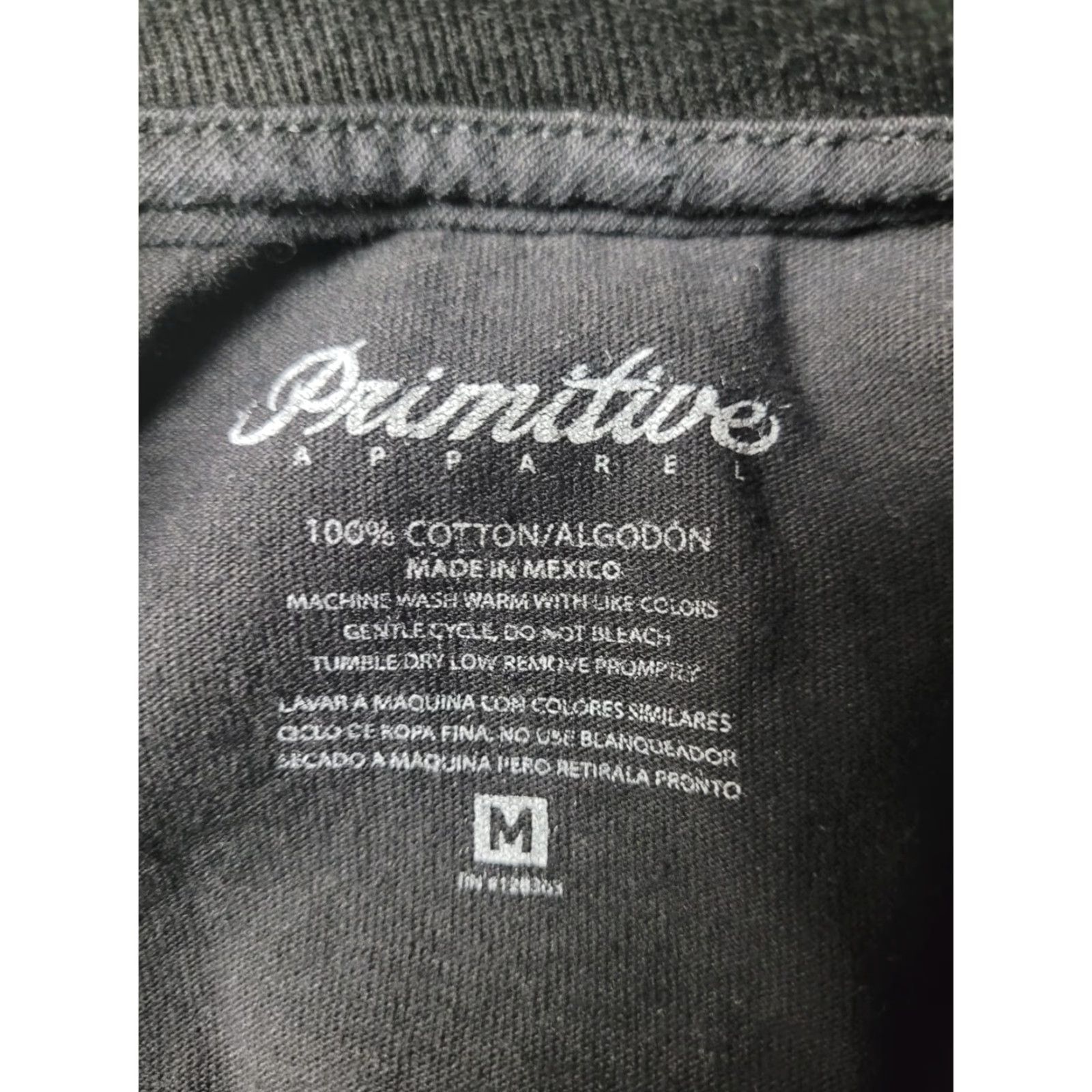 Primitive Primitive Script Logo Long Sleeve T Shirt M Black Cotton Logo Skateboard Mens Size US M / EU 48-50 / 2 - 3 Thumbnail