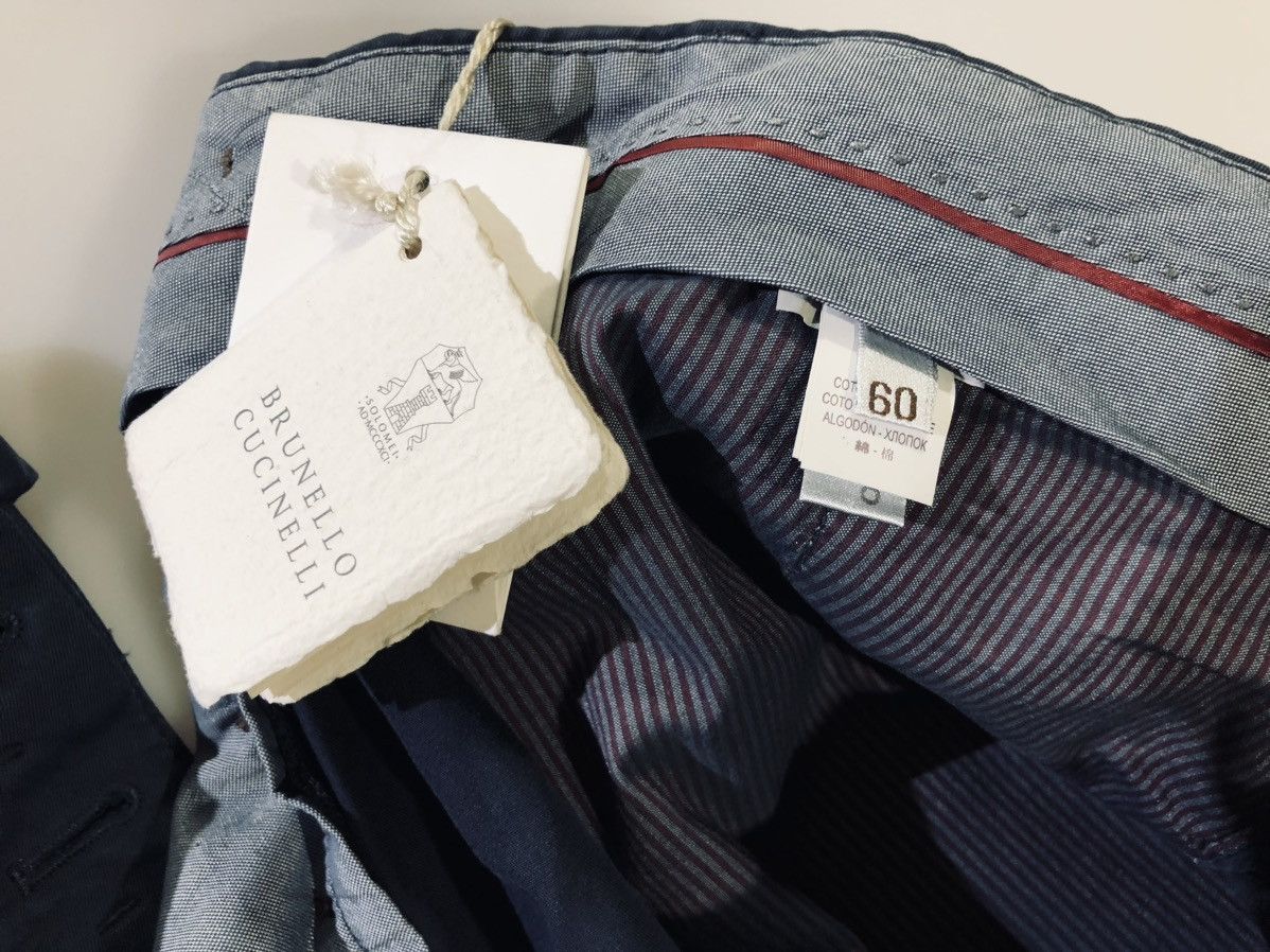 Brunello Cucinelli Brunello Cucinelli 🇮🇹 navy btn fly enzyme wash pants 42 new Size US 42 / EU 58 - 7 Thumbnail