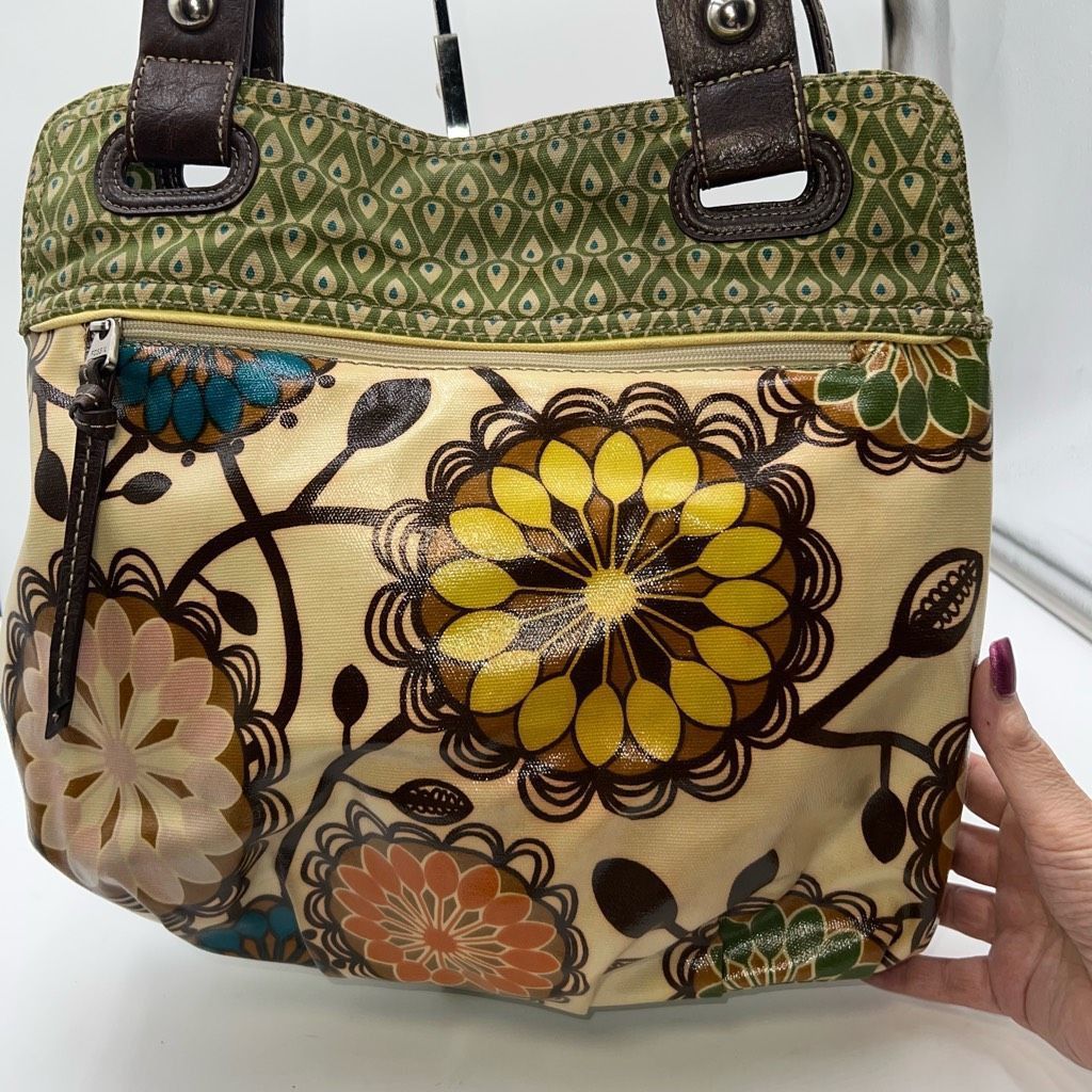 Fossil Fossil Keyper Coated Canvas Floral Print With Key and Ball tags Size ONE SIZE - 7 Thumbnail