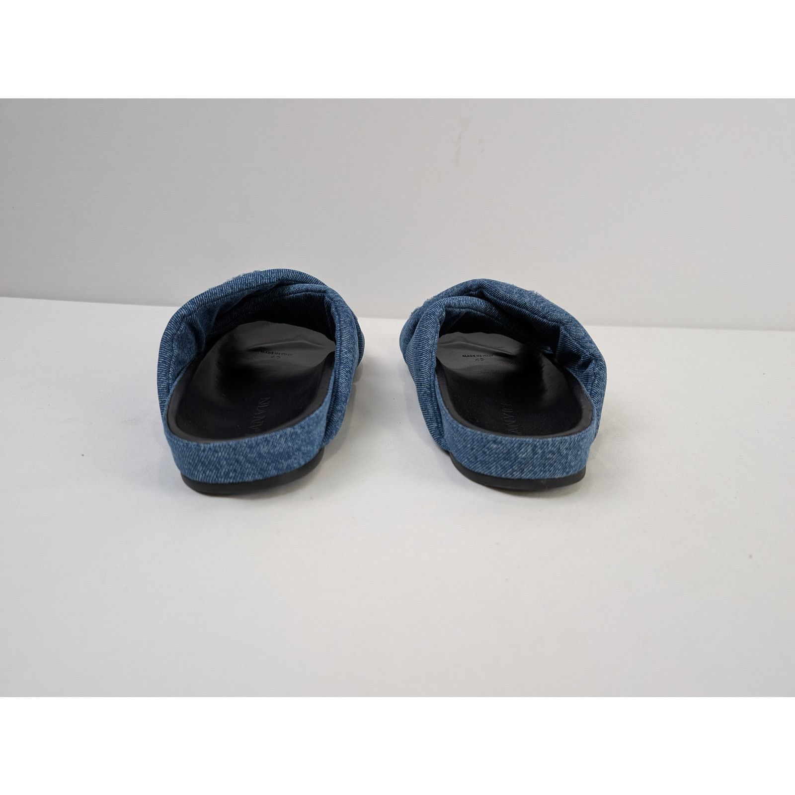 Lanvin o1rshd1 Cross Sandal Slipper with Denim in Blue Size US 11 / EU 44 - 13 Thumbnail