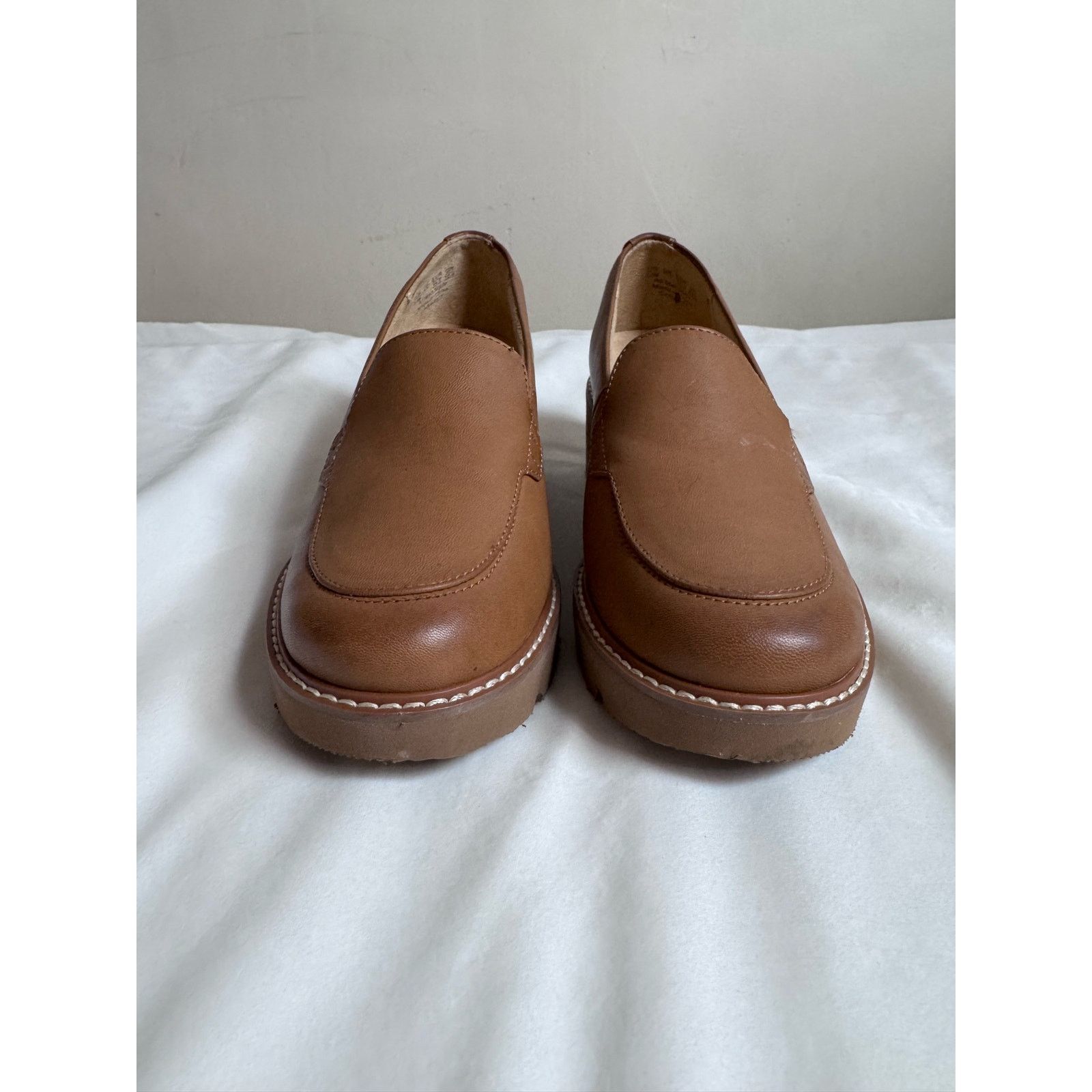 Unknown London Naturalizer Cabaret Lug Soles Cognac Brown Leather Shoes Size US 5.5 / IT 35.5 - 5 Thumbnail