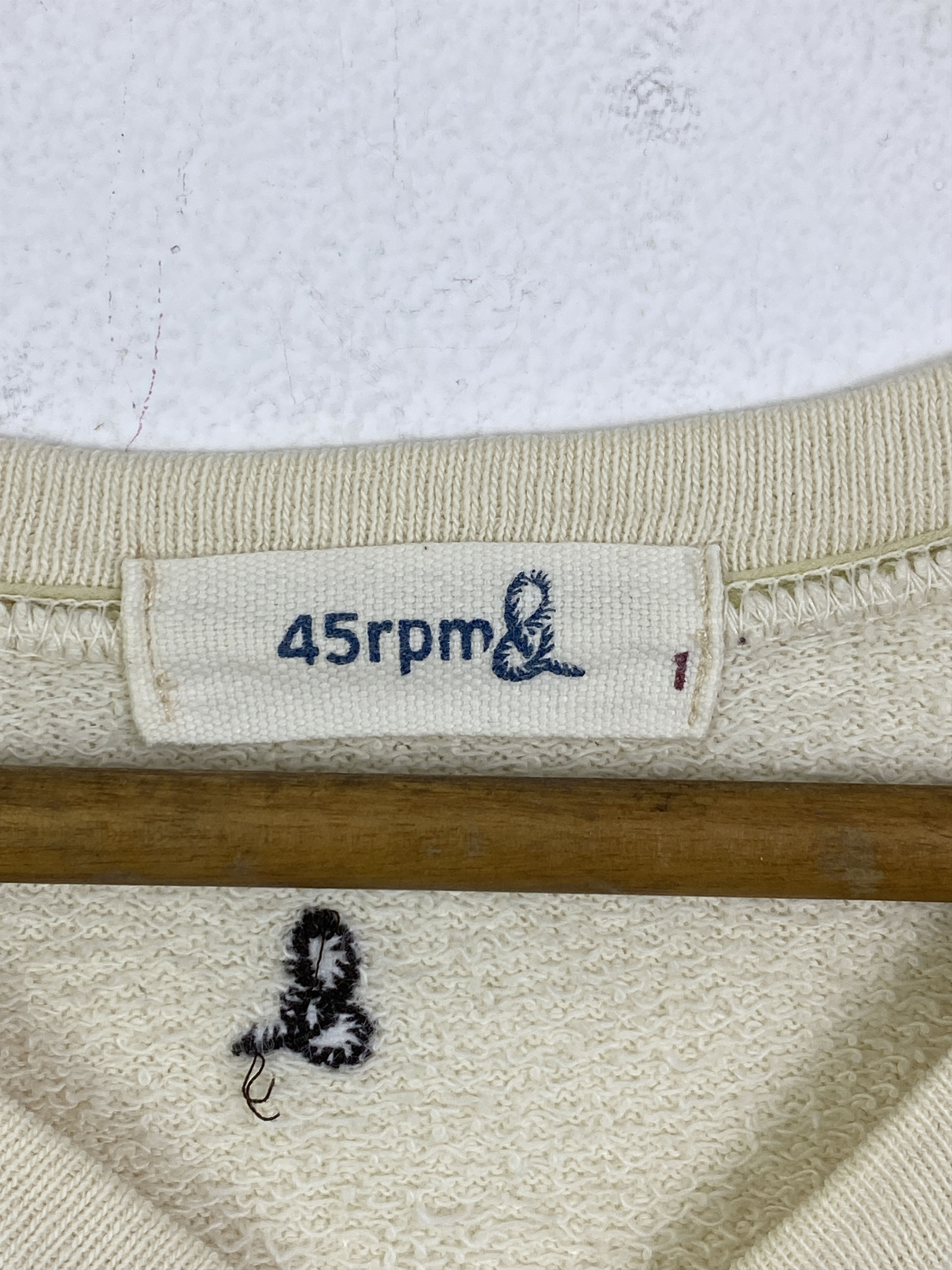 45rpm Vintage 45rpm Plain Crewneck Pullover Sweatshirt SH0320 Size US S / EU 44-46 / 1 - 5 Thumbnail