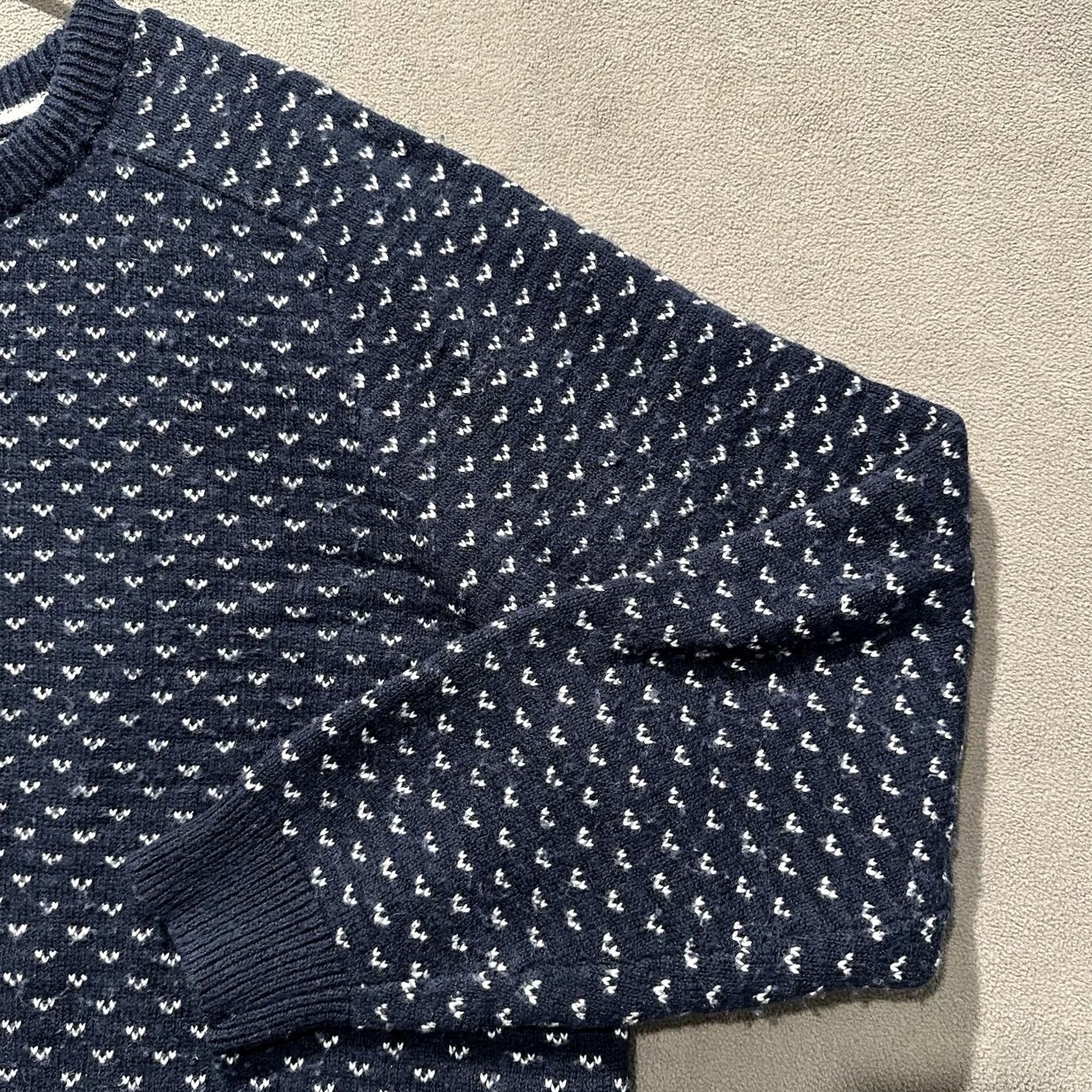 Lands' End Lands End Sweater Mens XXL Tall Blue Birds Eye Pullover Crewneck Wool Blend GUC Size US XXL / EU 58 / 5 - 7 Thumbnail