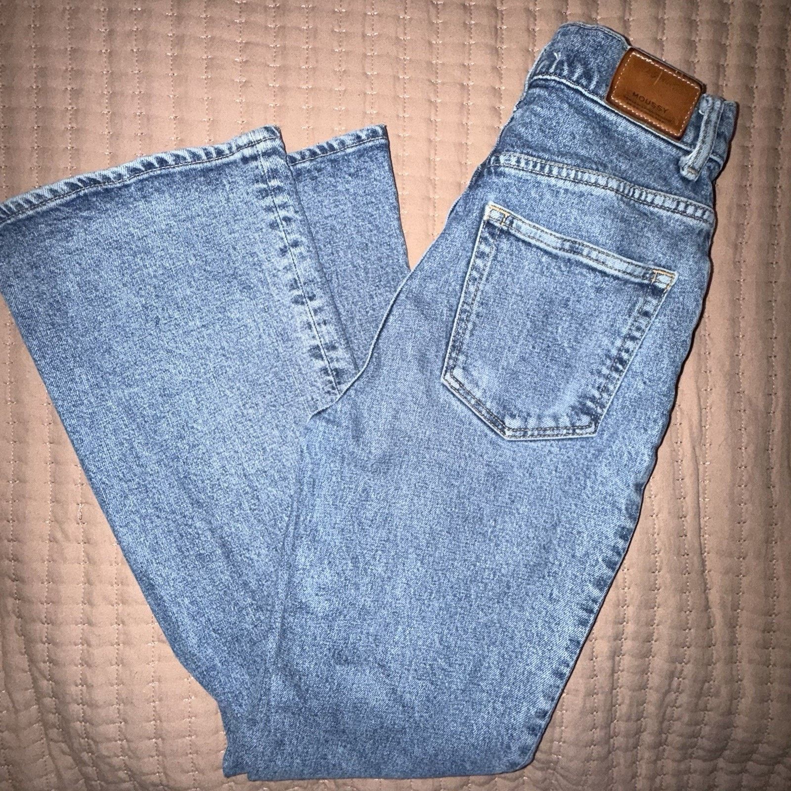MOUSSY Moussy MVS SW Flare Jean Medium Blue Wash Japan Made Sz 25 Size 25" / US 0 / IT 36 - 2 Thumbnail