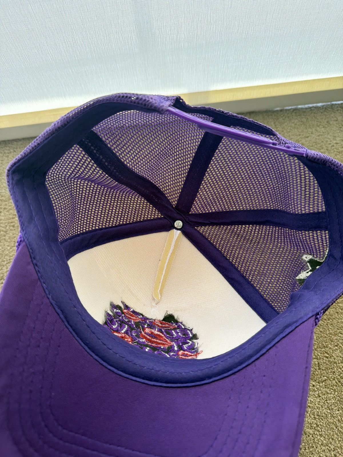 LaRopa Pussy Builds Strong Bones La Ropa Trucker Hat Purple Size ONE SIZE - 2 Thumbnail