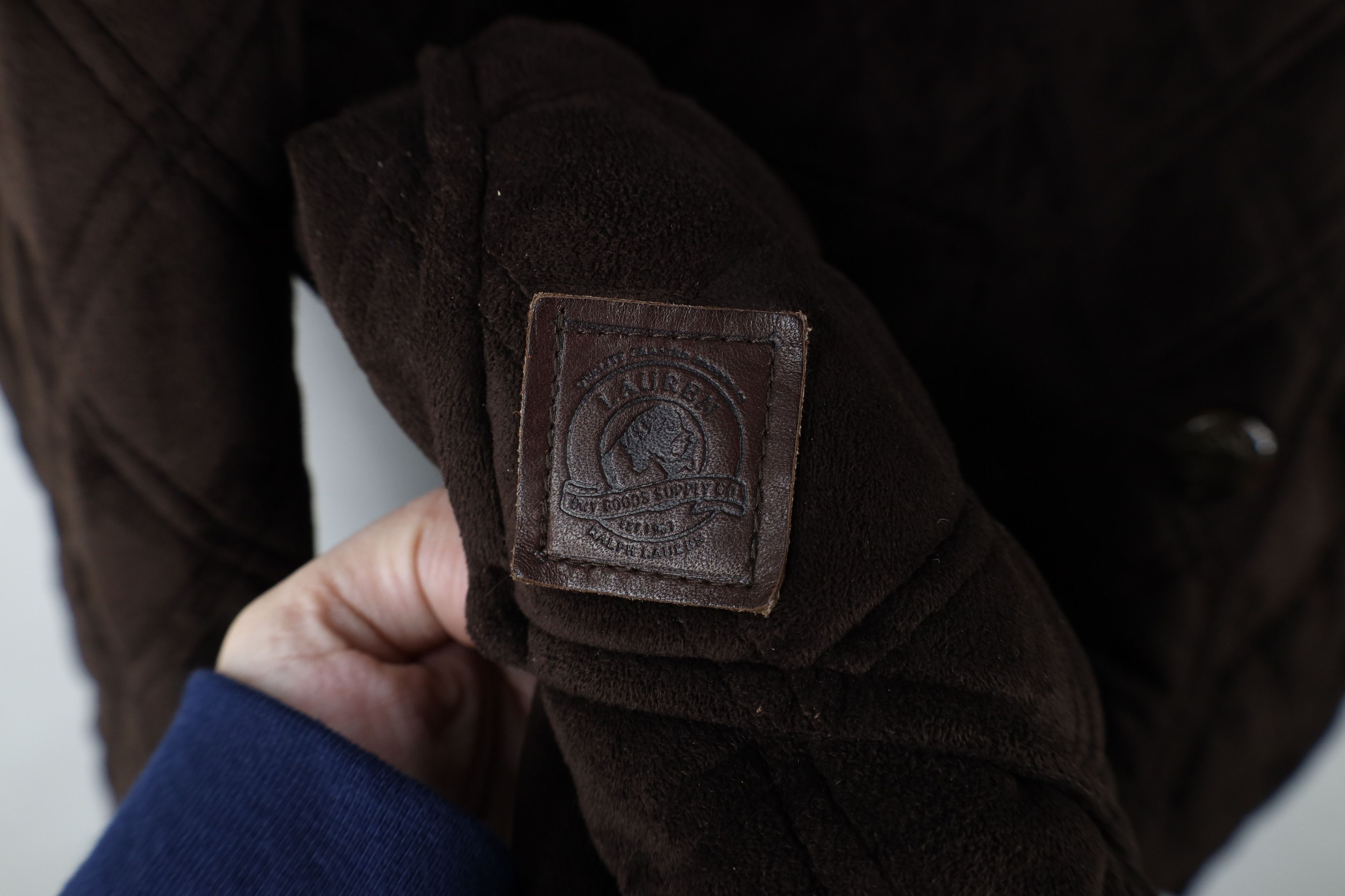 Ralph Lauren × Vintage Vintage 90s Ralph Lauren Quilted Button Jacket Brown Size XL / US 12-14 / IT 48-50 - 4 Thumbnail