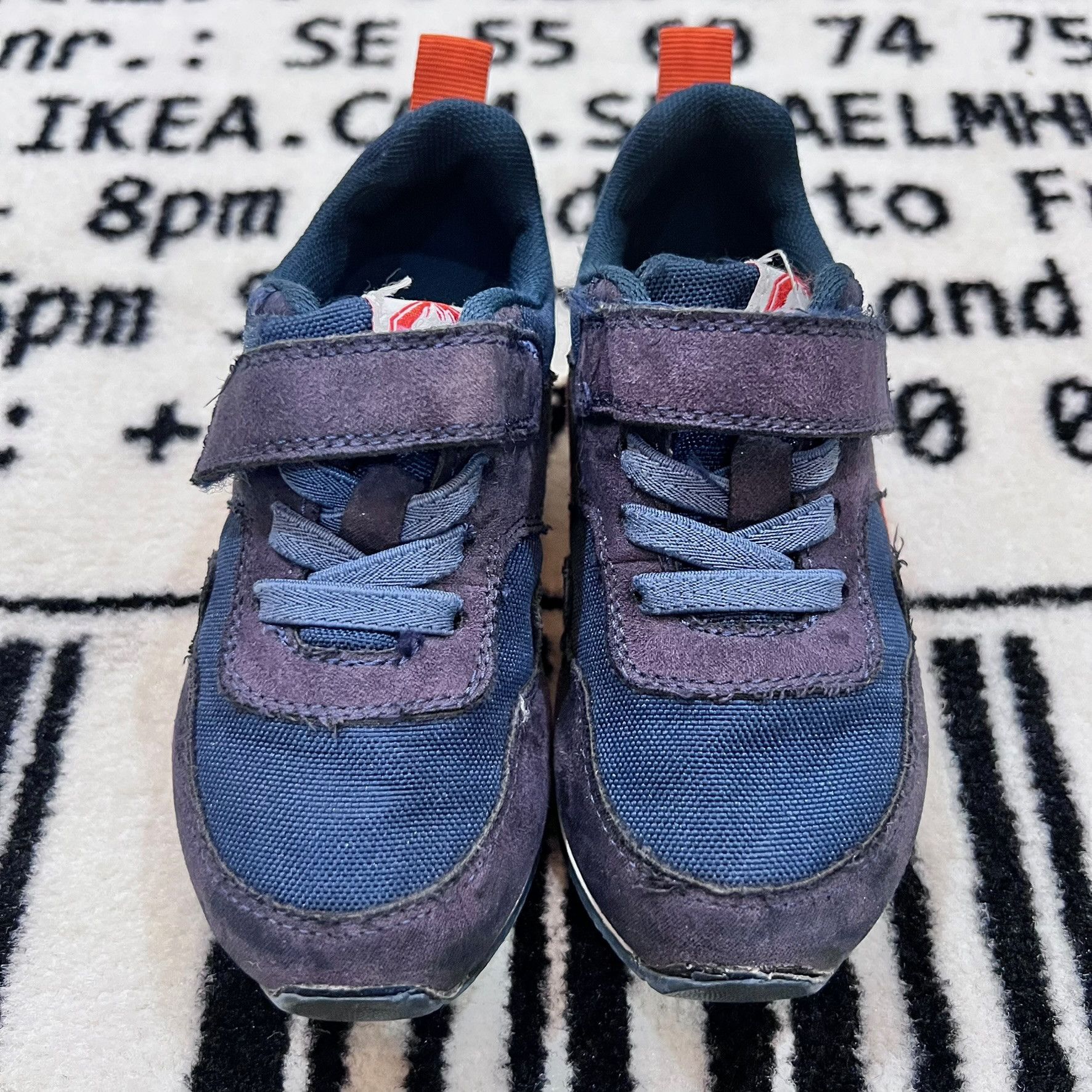 Zara Zara Navy Blue Orange Velcro Strap Toddler Shoes Size US 7.5 / EU 40-41 - 2 Thumbnail