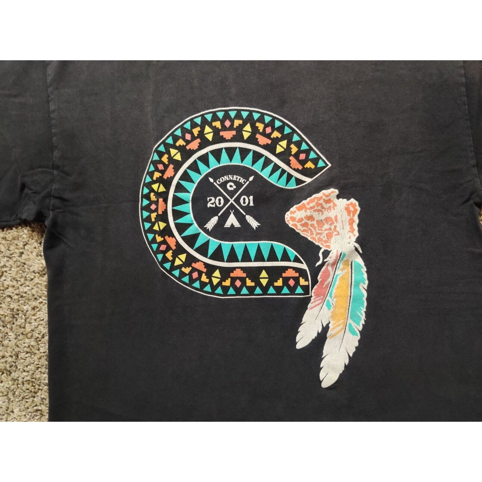 Other Connetic Shirt Adult Mens Large Faded Black Spell Out Logo Size US L / EU 52-54 / 3 - 2 Thumbnail