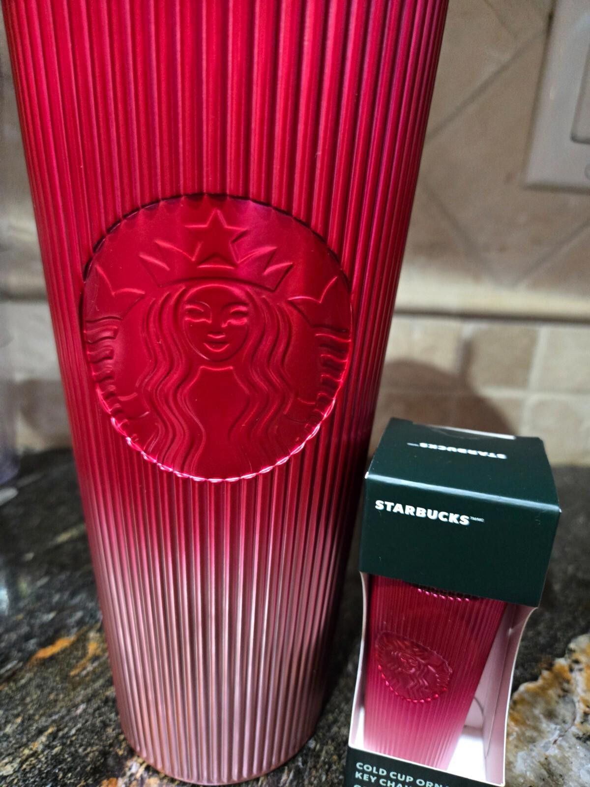 Designer 2024 New Starbucks Ombre Stripe Gradient Tumbler Cold Cup Size ONE SIZE - 3 Thumbnail