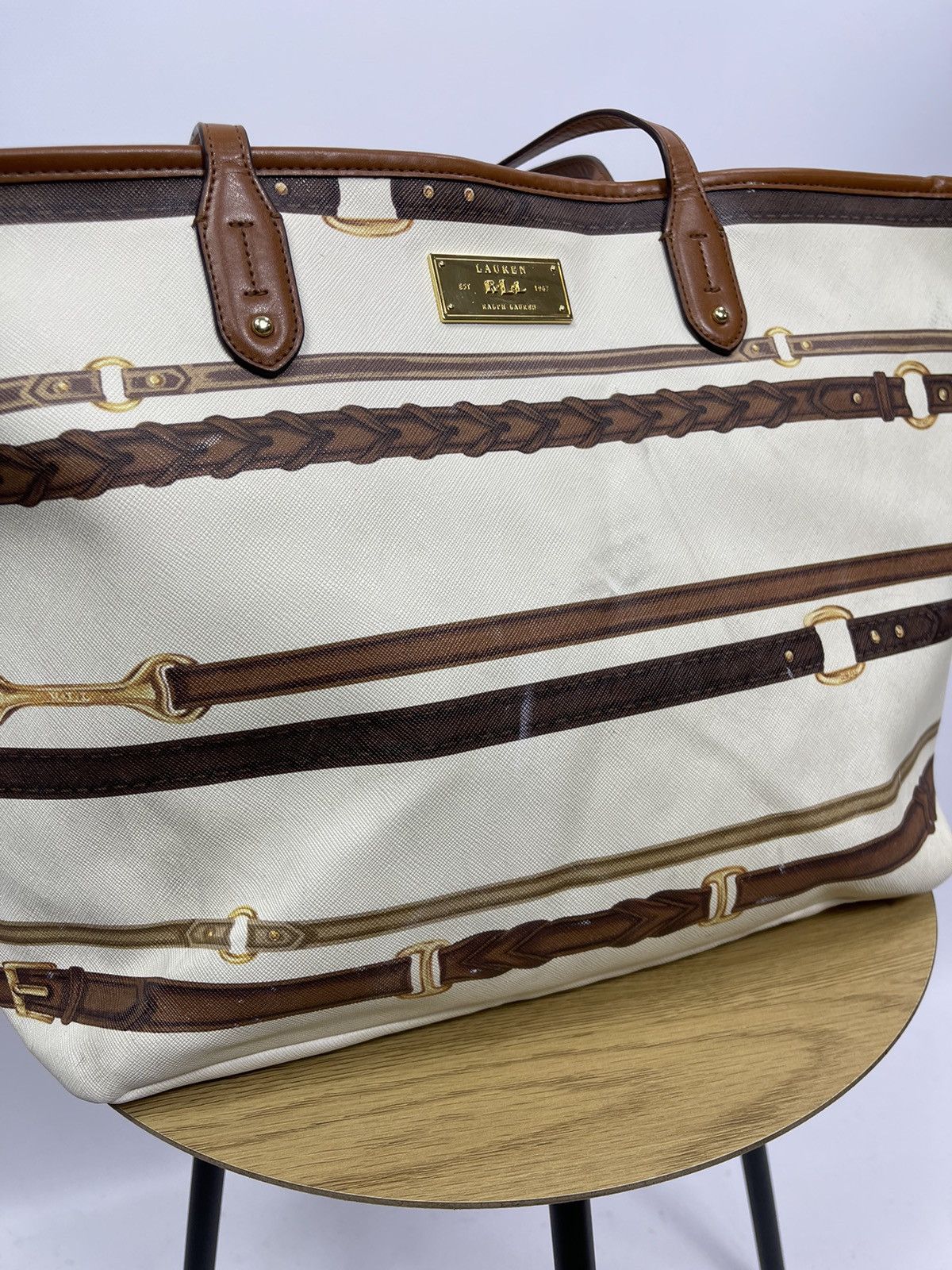 Ralph Lauren Ralph Lauren Brinkley Classic Tote Bag - Equestrian Print Size ONE SIZE - 3 Thumbnail