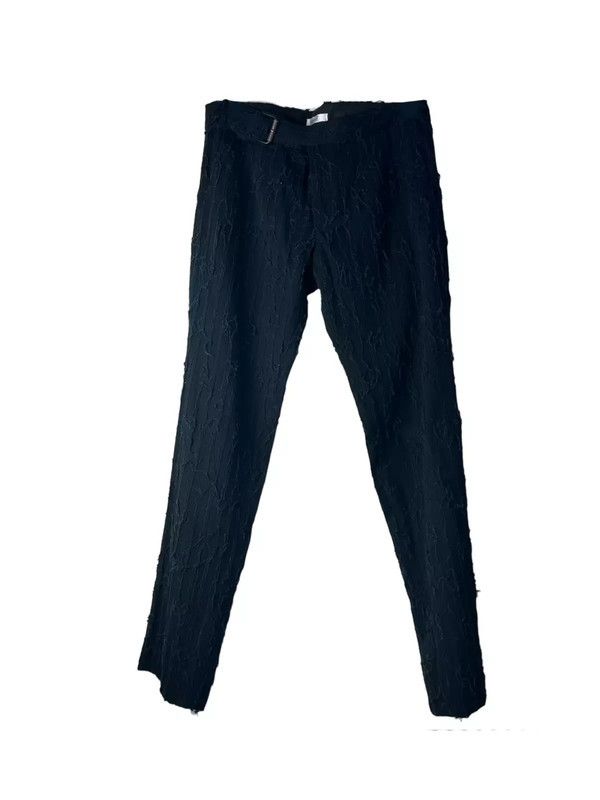 Other Black shredded cotton pants with side buckle belt Size US 32 / EU 48 - 1 Thumbnail