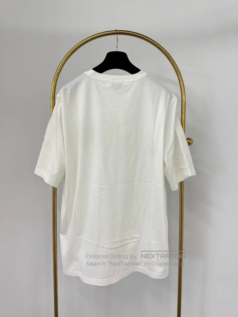 Hermes Hermes White Leather Trimmed Short Sleeve T-Shirt Size US L / EU 52-54 / 3 - 3 Thumbnail