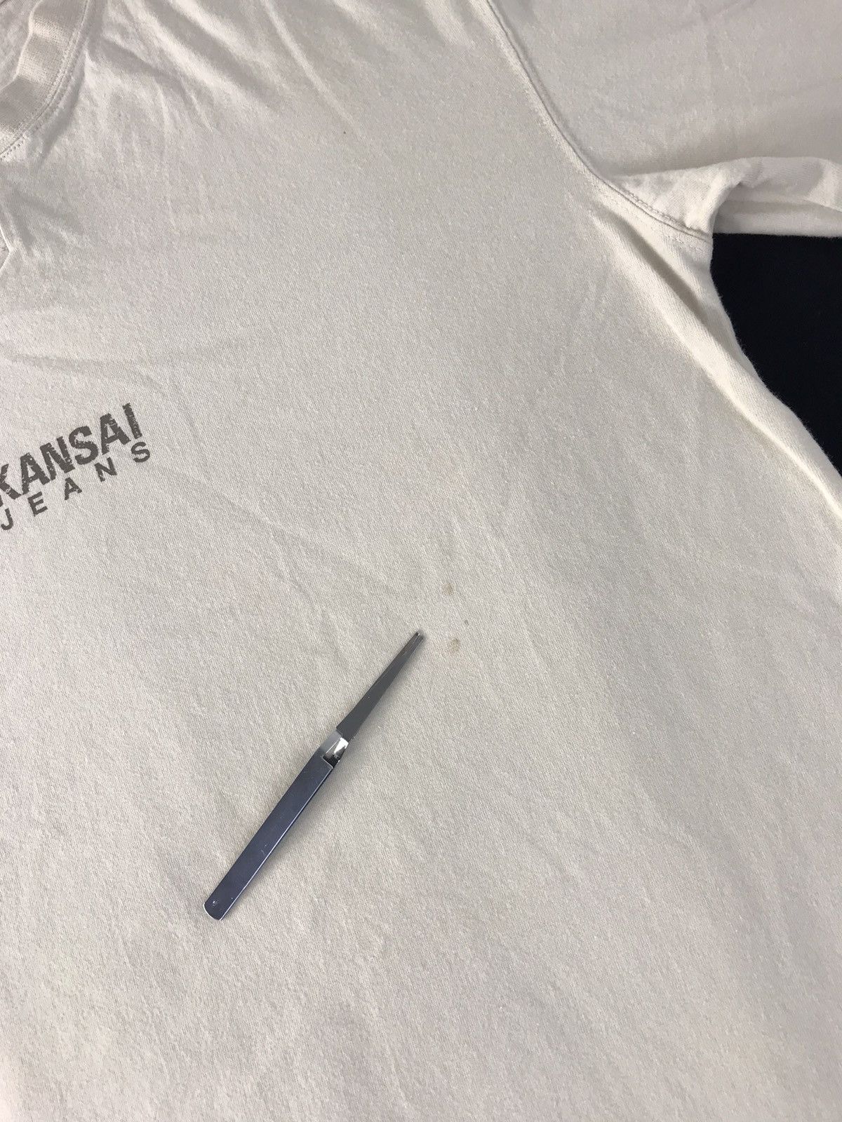 Kansai Yamamoto Kansai Yamamoto Jeans Henley Neck Longsleeve Spell Out Tee Size US S / EU 44-46 / 1 - 11 Thumbnail
