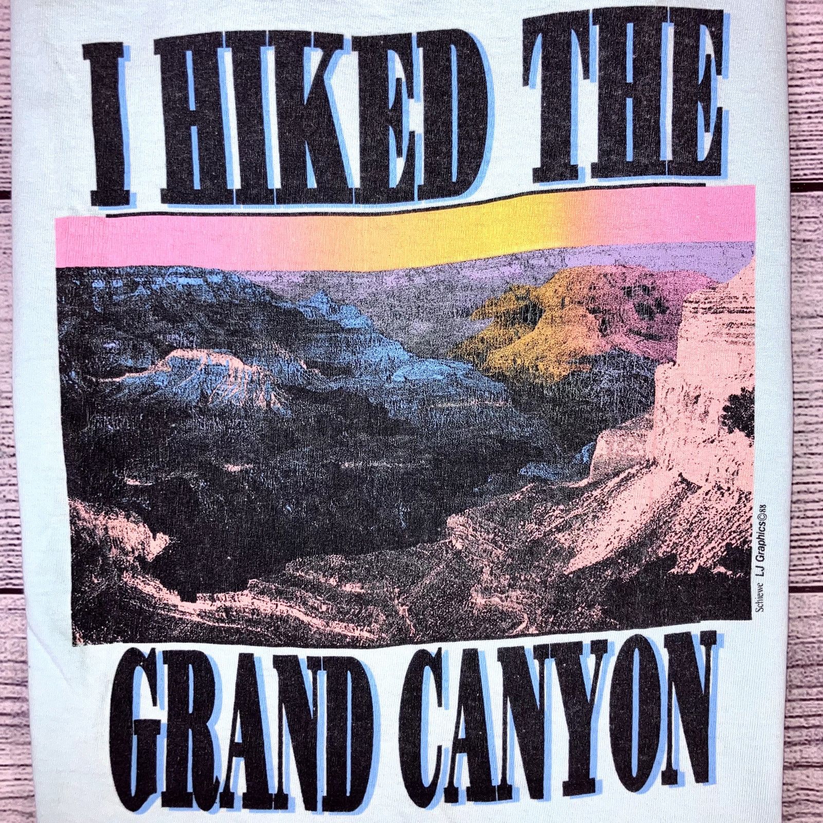 Vintage Vintage 1990s I Hiked The Grand Canyon Tourist T-shirt Size US L / EU 52-54 / 3 - 7 Thumbnail