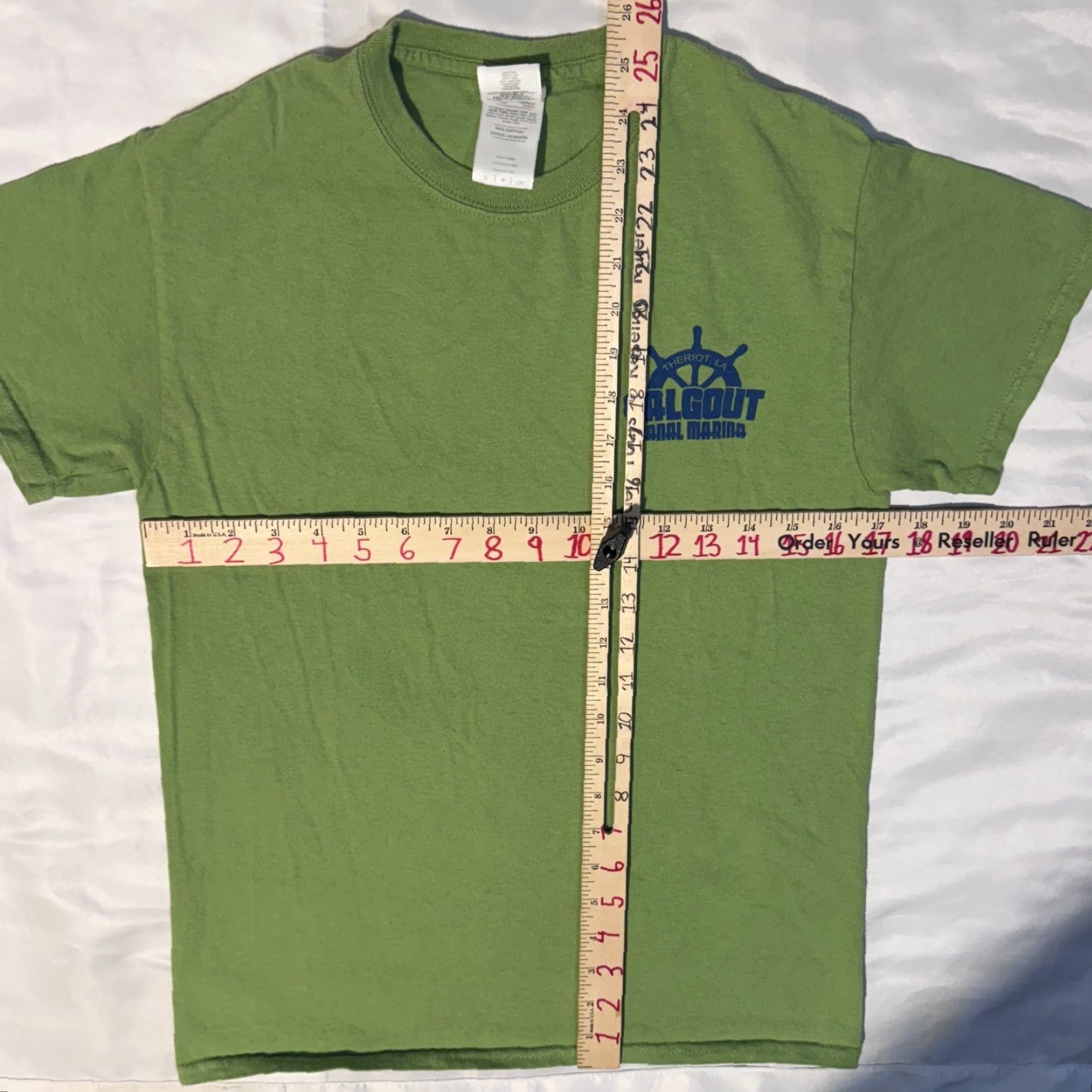 Gildan Felgout Canal Marina Theriot Lousiana Deep Sea Fishing Green Bayou Tshirt Small Size US S / EU 44-46 / 1 - 5 Thumbnail