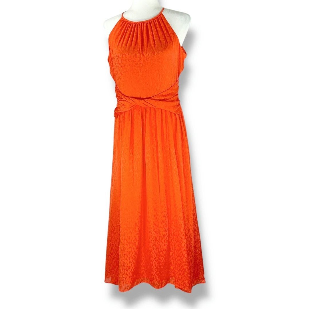 DKNY DKNY Halter Twist Waist Chiffon Midi Dress Tigerlily 8 NWT Size M / US 6-8 / IT 42-44 - 5 Thumbnail