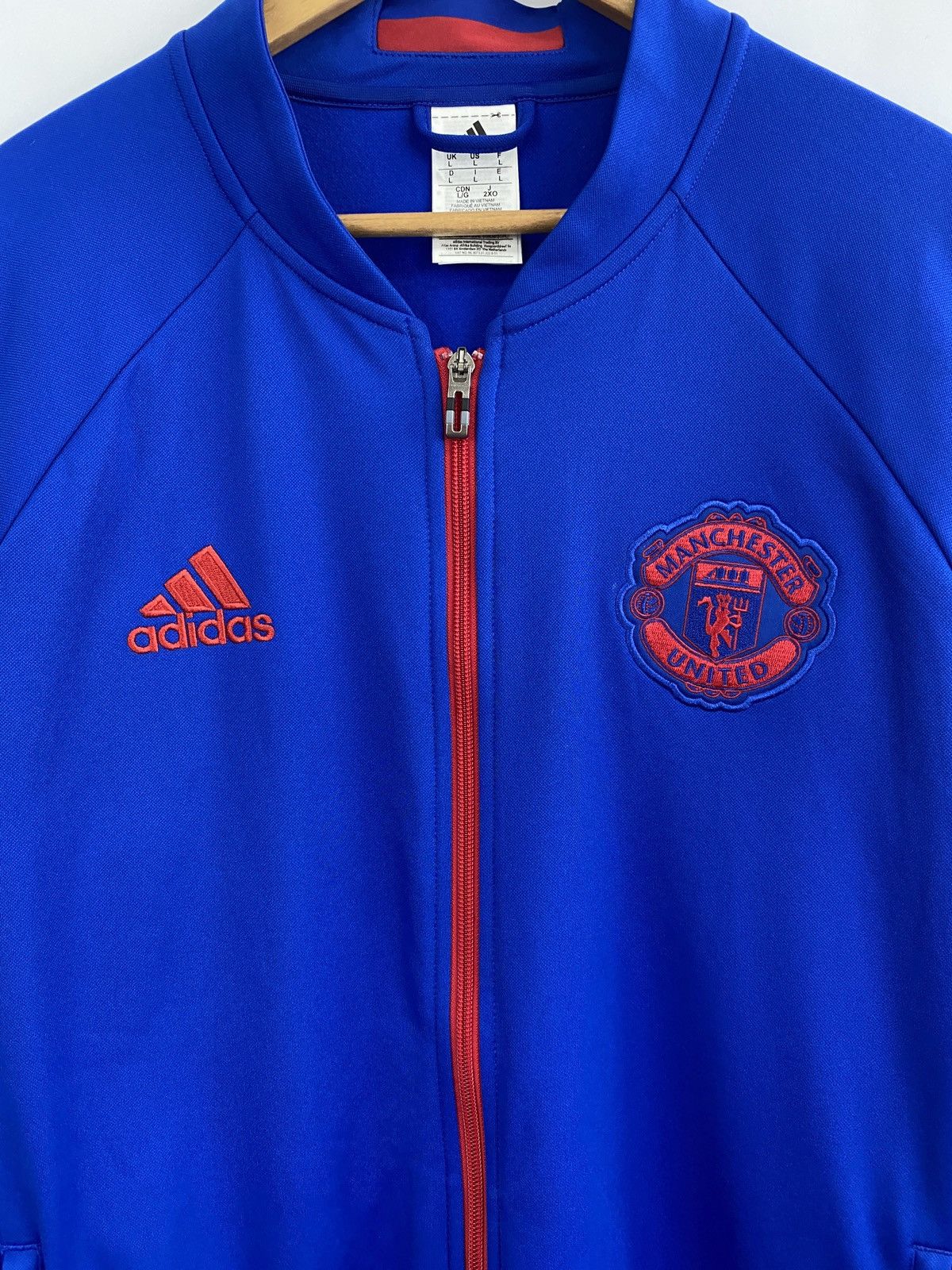 Adidas 🏴󠁧󠁢󠁥󠁮󠁧󠁿 Y2K Adidas Manchester United Zip Hoodie Soccer Blokecore Size US L / EU 52-54 / 3 - 5 Thumbnail