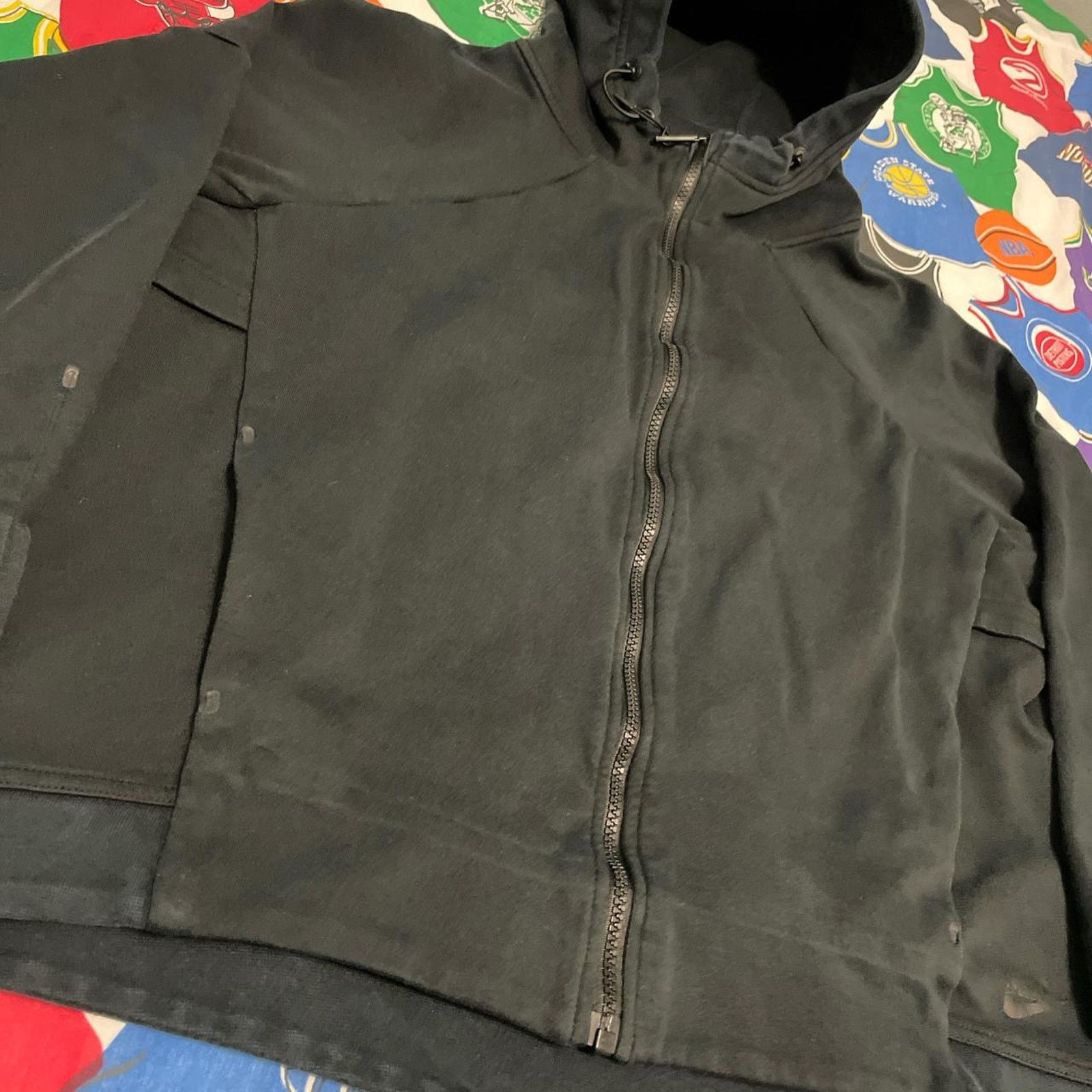 Nike Nike Tech Fleece Full Zip Hoody Hoodie Jacket Black Womens Size XL / US 12-14 / IT 48-50 - 3 Thumbnail