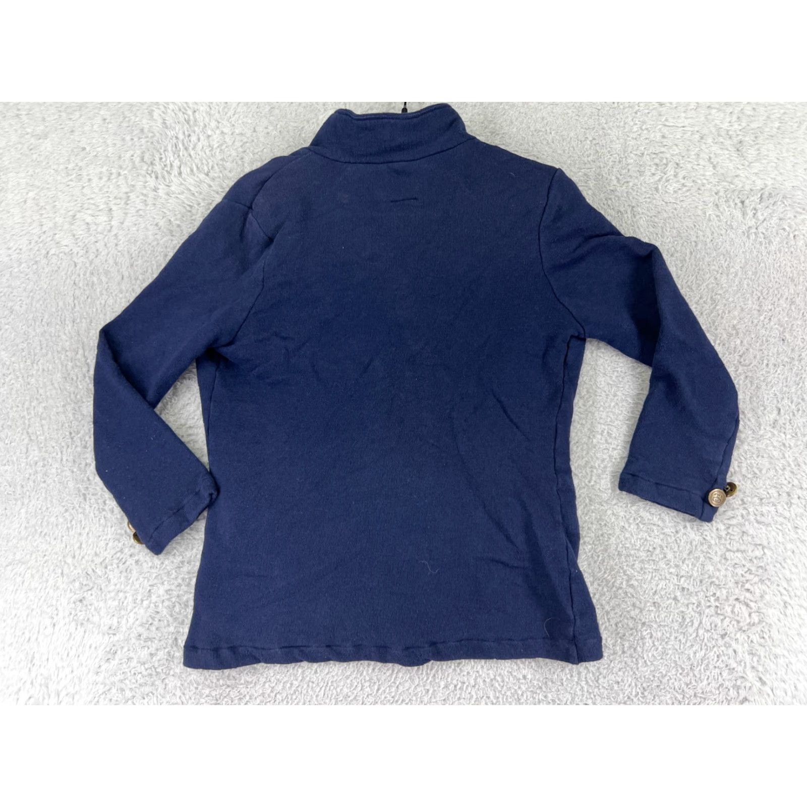 Vintage Stussy Blazer Jacket Womens M Blue Cotton French Terry Casual Coat Short Sleeve Button Front Size M / US 6-8 / IT 42-44 - 2 Thumbnail