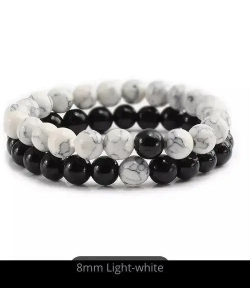 VIBE Bracelet Couples Natural Lava Stone Size ONE SIZE - 2 Thumbnail