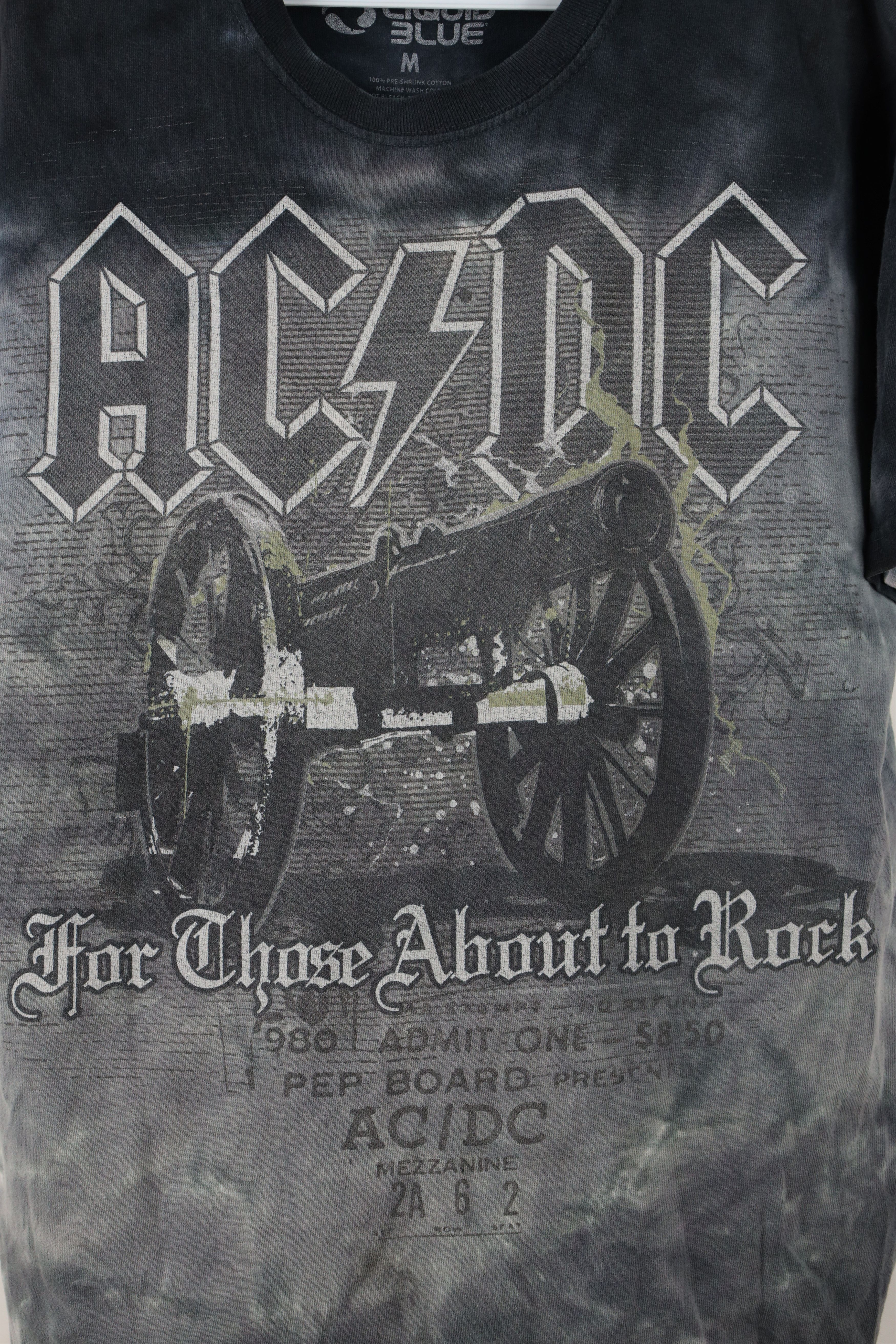 Liquid Blue × Vintage Y2K Liquid Blue For Those About To Rock ACDC Band T-Shirt Size US M / EU 48-50 / 2 - 4 Thumbnail