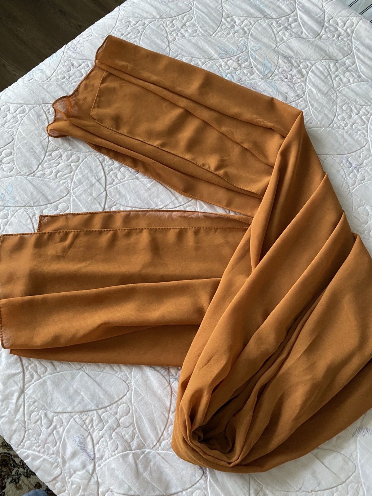 Other Premium Chiffon Rectangle Hijab In Burnt Orange For Women Size ONE SIZE - 3 Thumbnail
