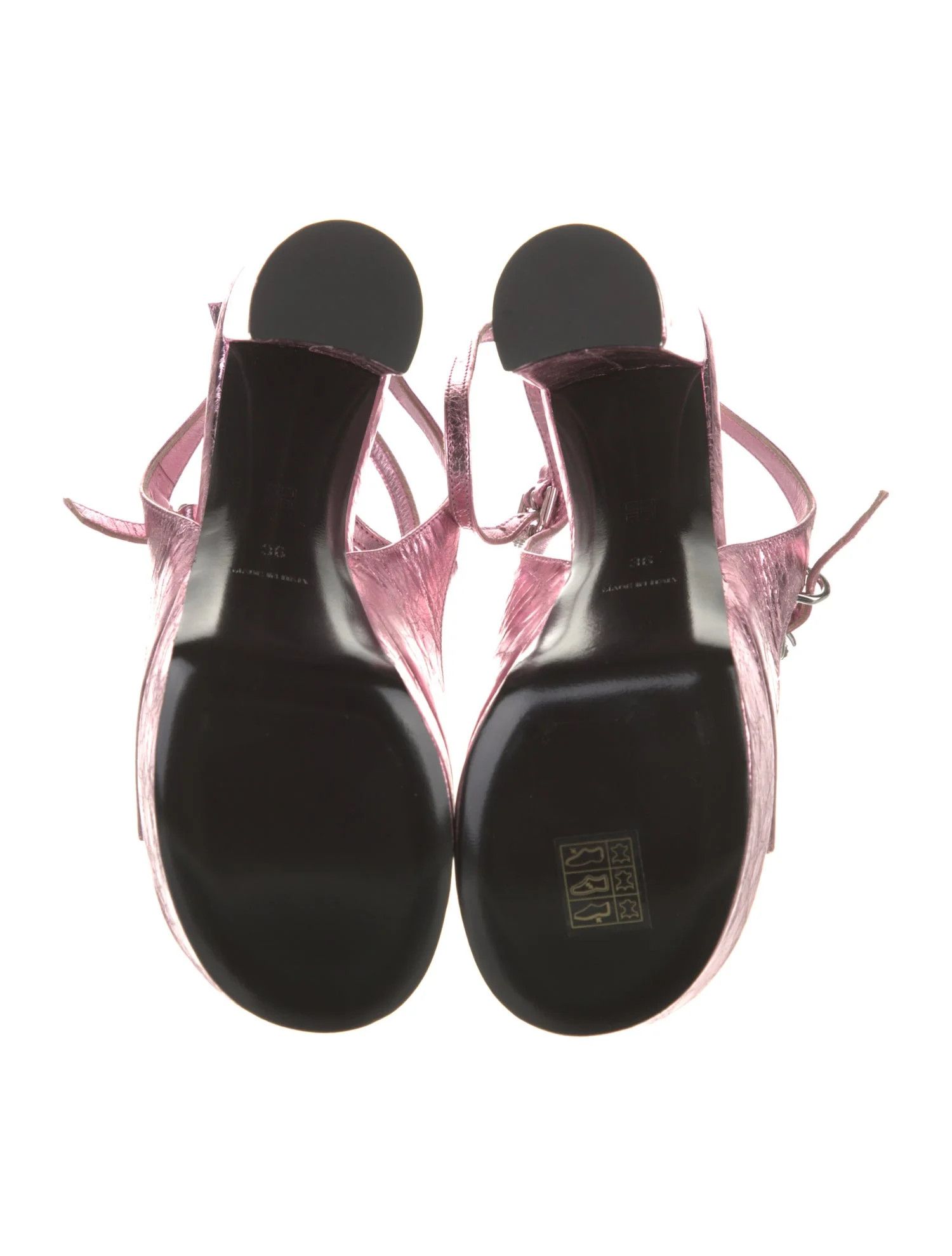 Givenchy o1srvl11e1224 Leather Sandals in Silver Size US 5 / IT 35 - 5 Thumbnail