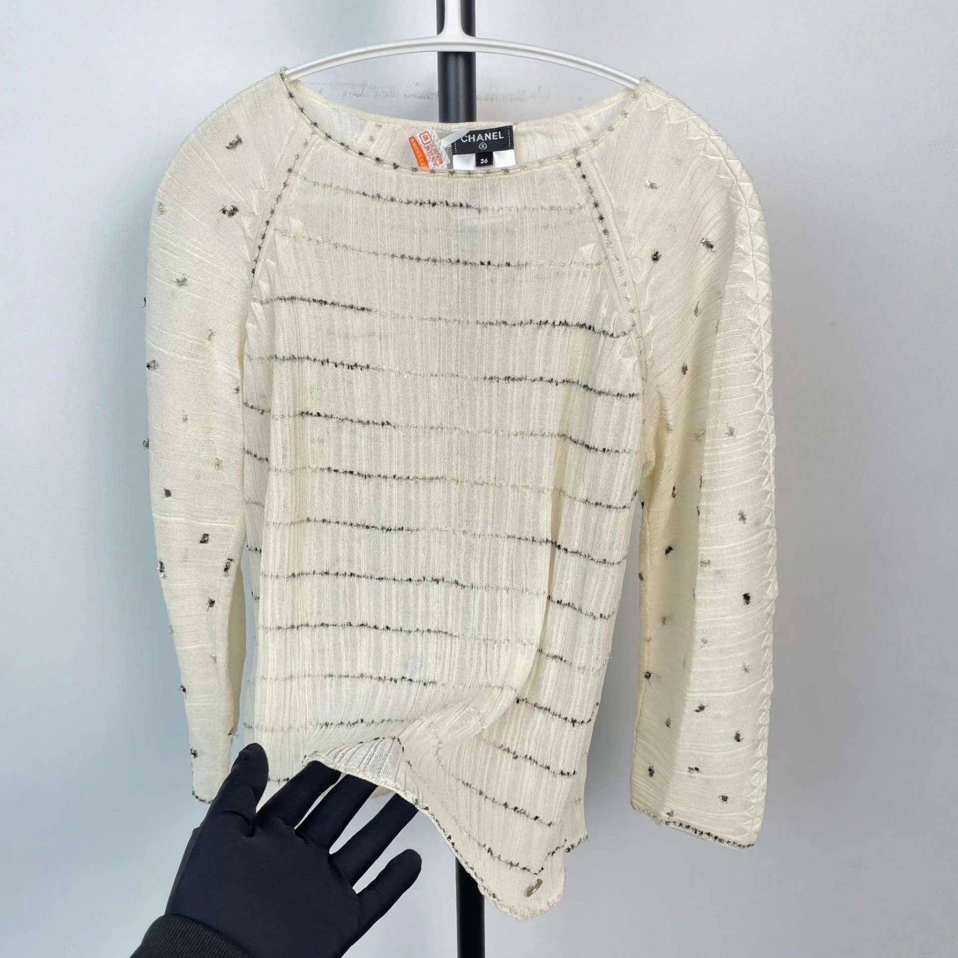 Chanel Chanel Greek Collection lightweight gold-threaded top 36 Size XS / US 0-2 / IT 36-38 - 7 Thumbnail