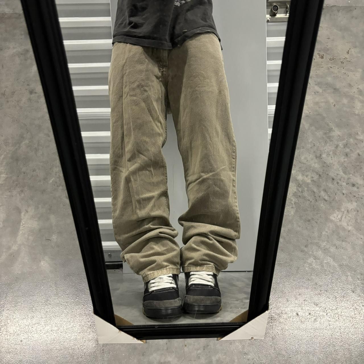 Japanese Brand × Vintage Crazy Vintage Y2K/2000s Grunge Khaki Essential Denim Jeans! Size US 34 / EU 50 - 1 Thumbnail