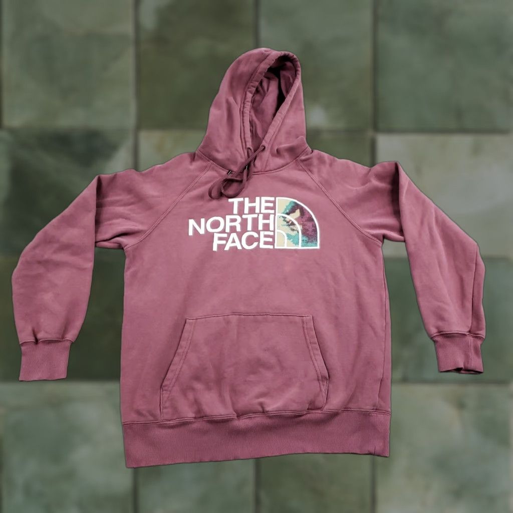 The North Face The North Face Hoodie Womens Small Red Pullover Sweatshirt Logo Kangaroo Pocket Size S / US 4 / IT 40 - 1 Thumbnail