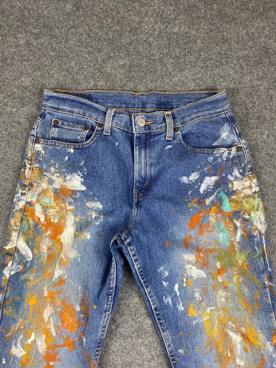 Levi's vintage levis 515 paint splatter bootcut denim nice design Size US 30 / EU 46 - 8 Thumbnail