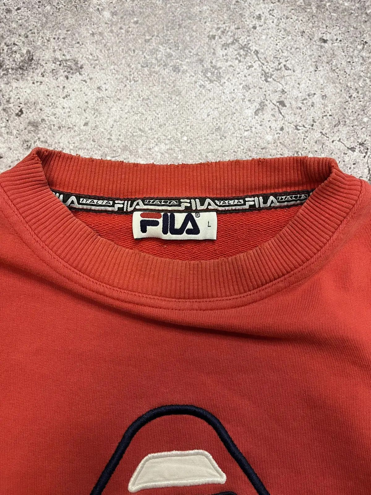 Fila FILA Vintage Faded Distressed Large Sweatshirt Size US L / EU 52-54 / 3 - 3 Thumbnail