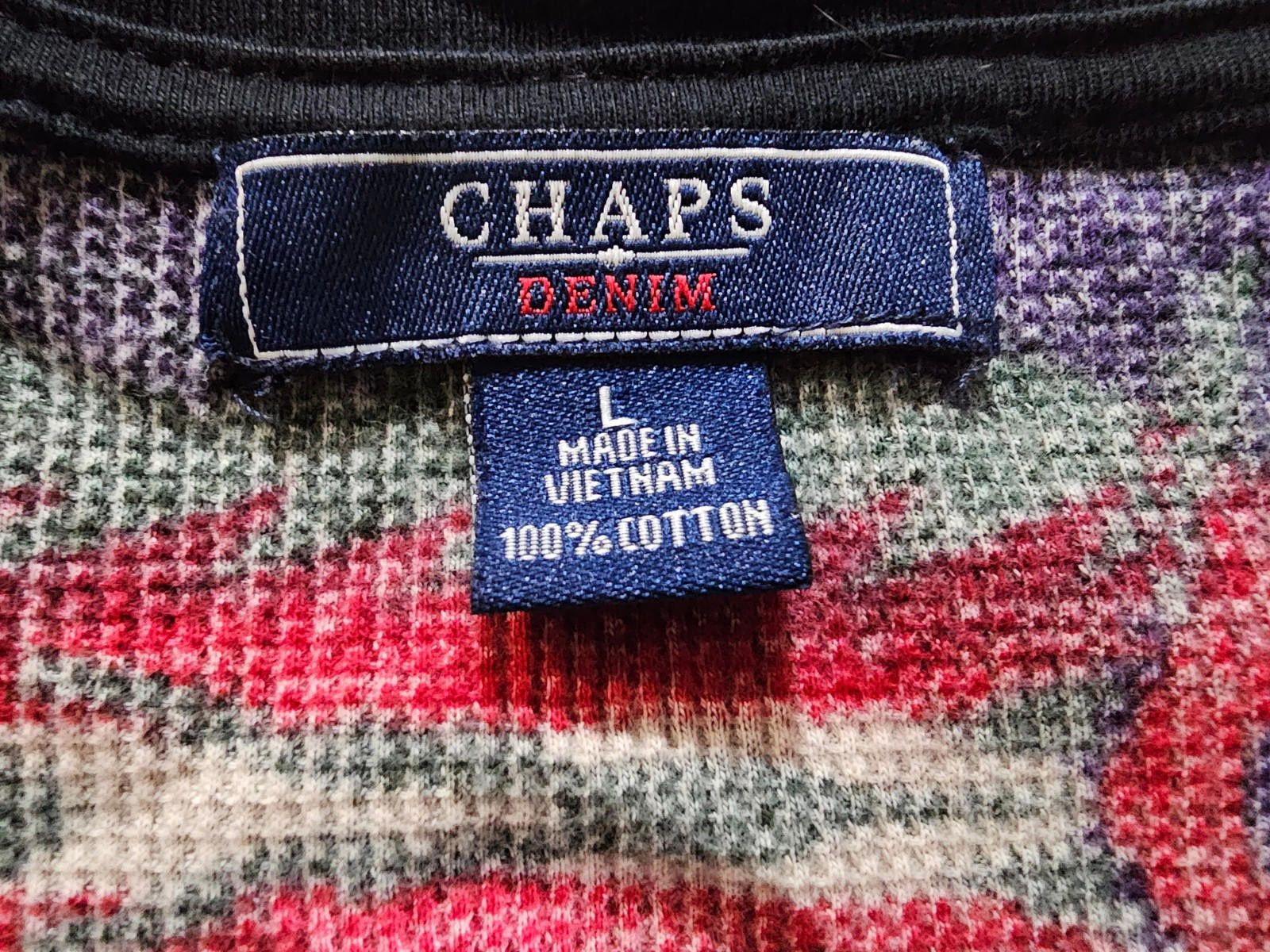 Chaps Chaps Denim Henley Shirt Womens L Waffle Thermal Southwest Size L / US 10 / IT 46 - 3 Thumbnail