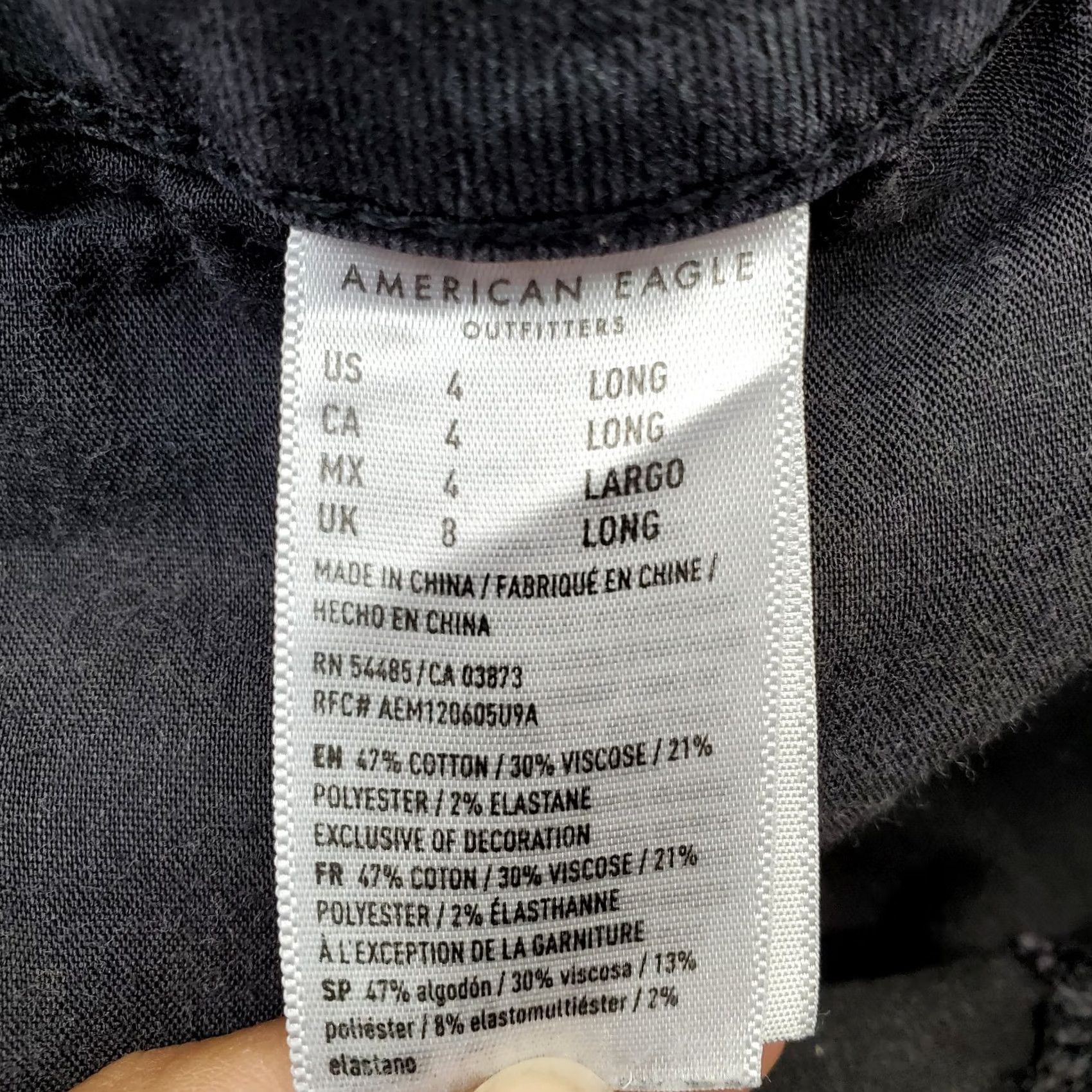 American Eagle Outfitters American Eagle Outfitters Womens 4 Black Denim Jegging Jeans Next Level Stretch Jegging 5-Pocket Denim Shapewear Size 27" / US 4 / IT 40 - 7 Thumbnail