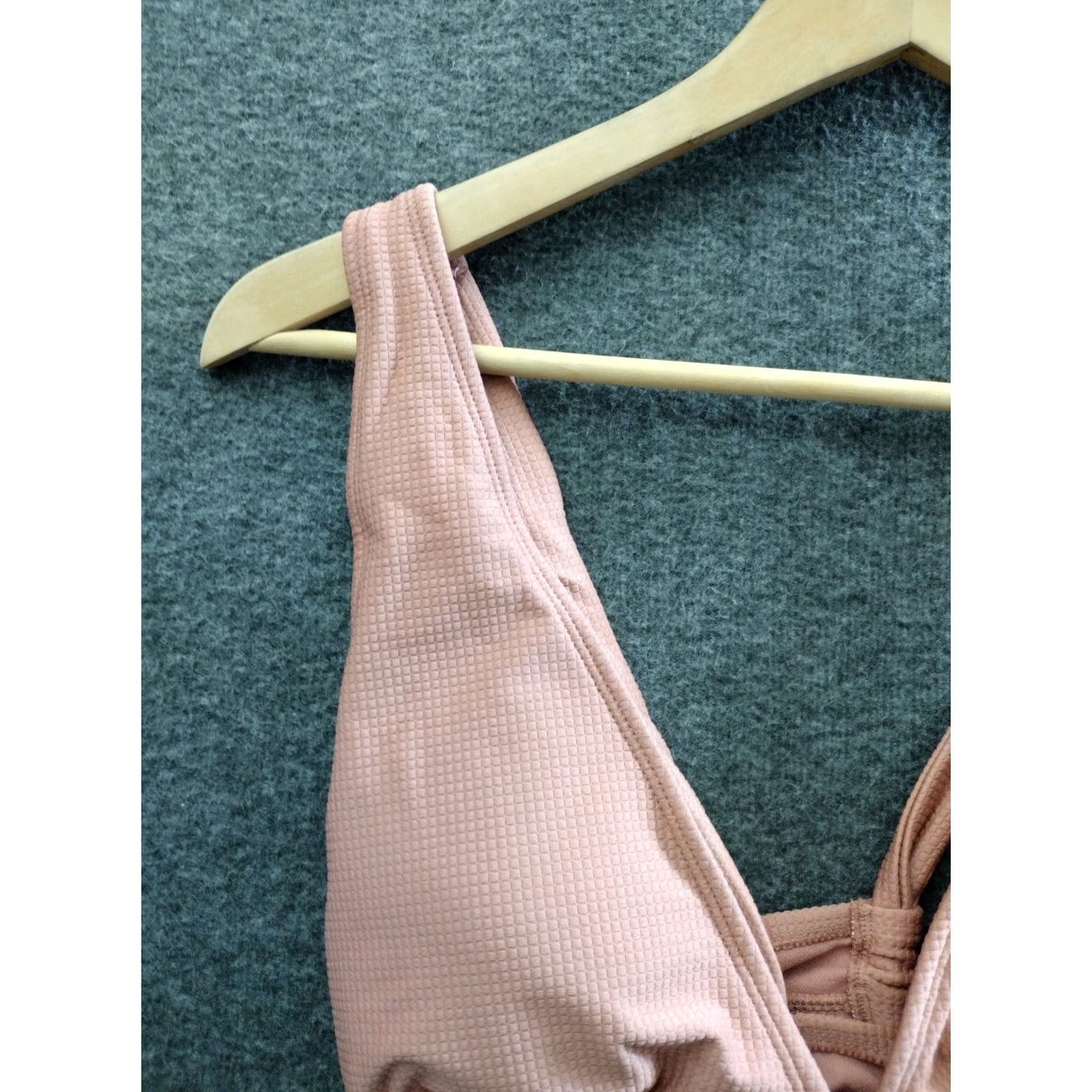 Vintage XHILARATION Women's Ribbed Swimsuit Top Padded Purple L Beach Crossback Modern Shirt? Size L / US 10 / IT 46 - 7 Thumbnail