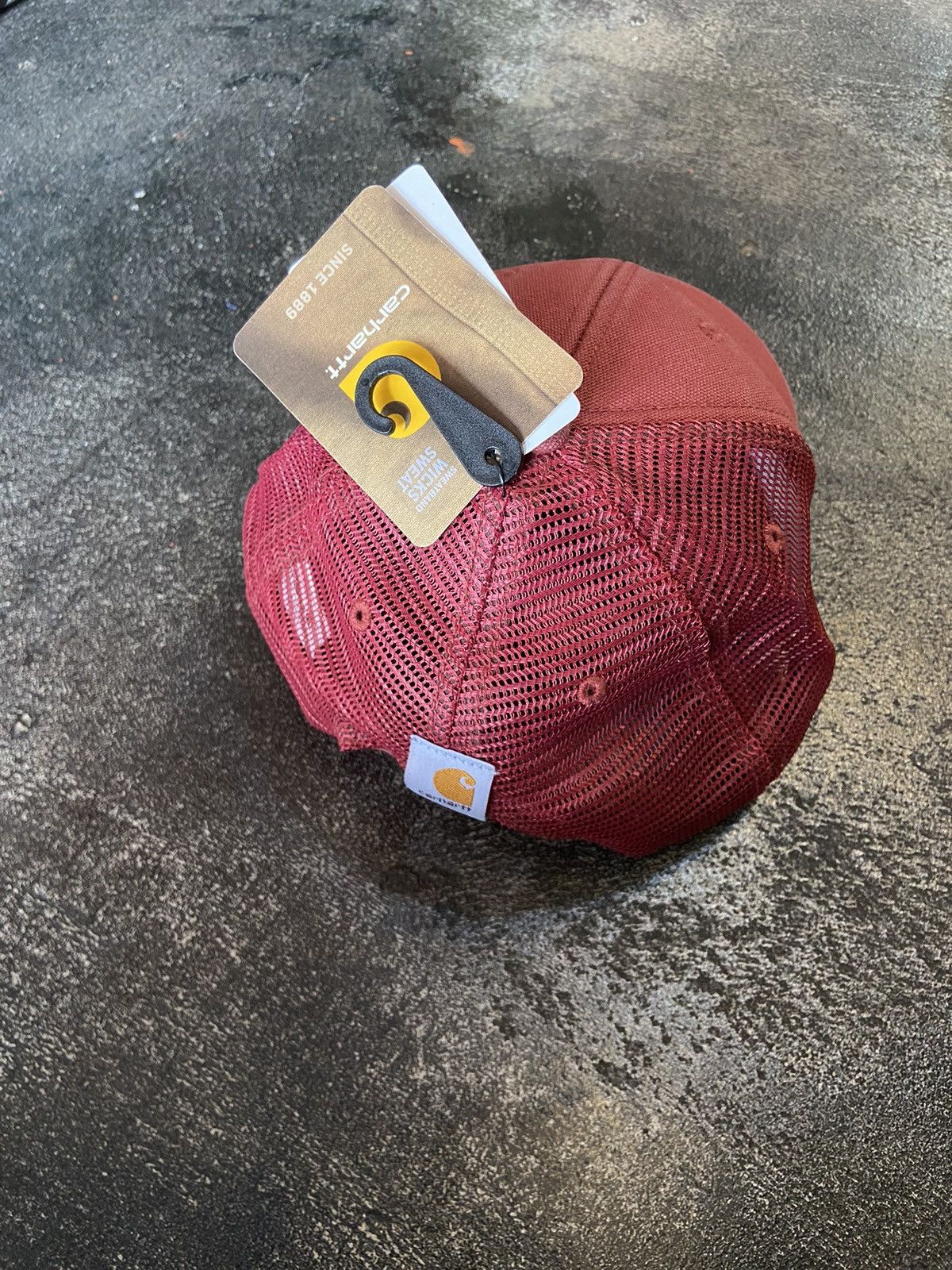 Carhartt × Carhartt Wip Carhartt Mesh Logo Trucker Cap Barn Red Size ONE SIZE - 2 Thumbnail