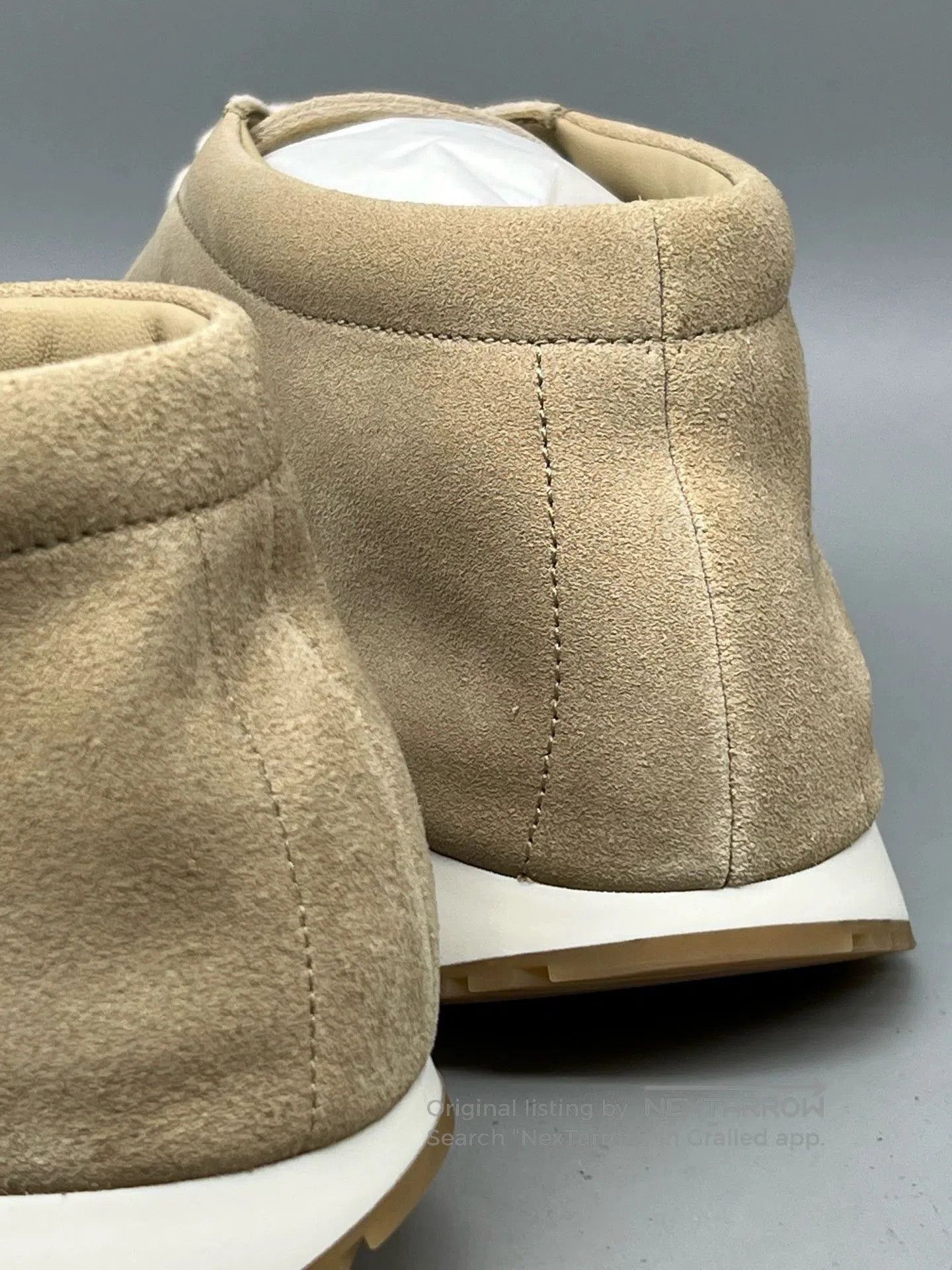 Prada prada beige suede high-top casual shoes. Size US 5.5 / EU 38 - 4 Thumbnail
