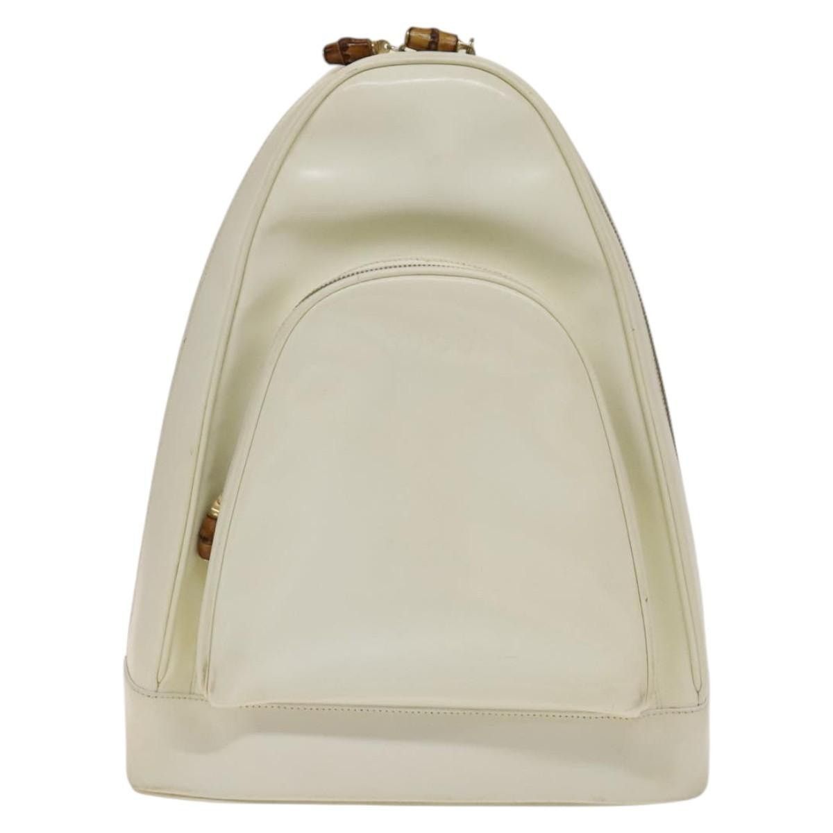 Gucci GUCCI Bamboo Body Bag Patent Leather White Gold 003 3444 Size ONE SIZE - 2 Thumbnail