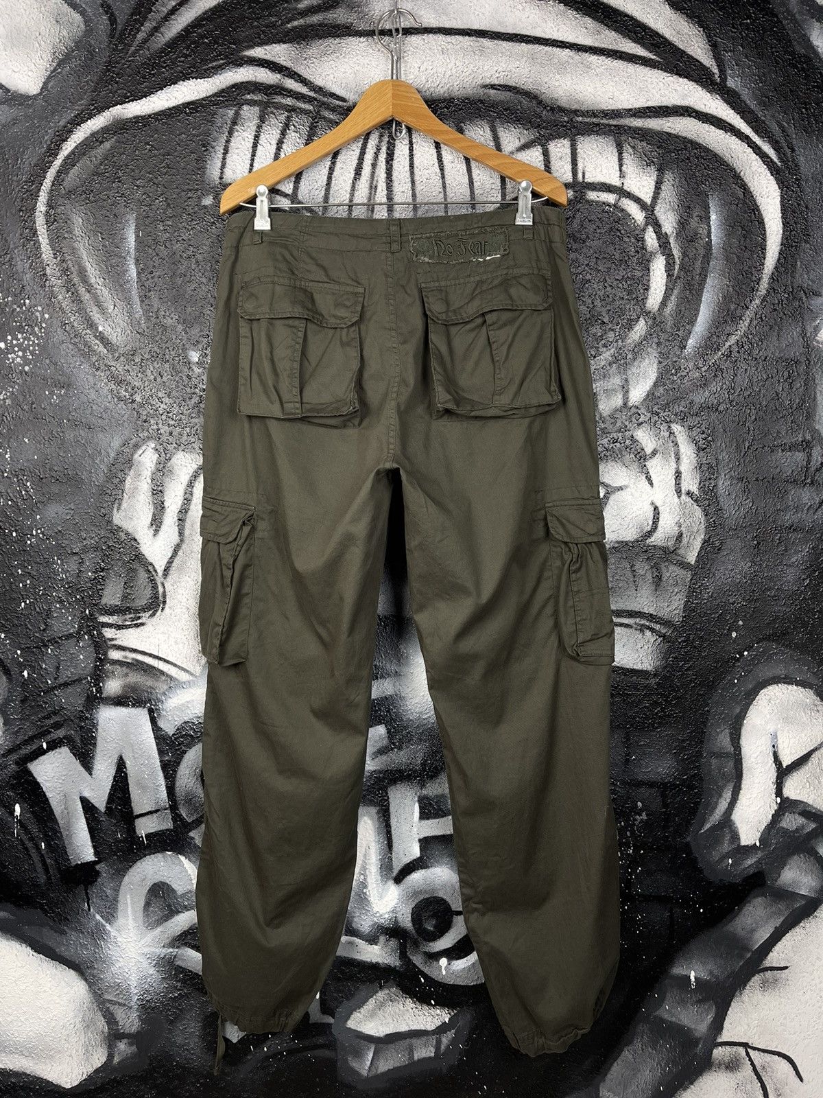 No Fear × Vintage Y2K No Fear Skull Embroidered Logo Cargo Pants Men’s Size L Size US 33 - 9 Thumbnail